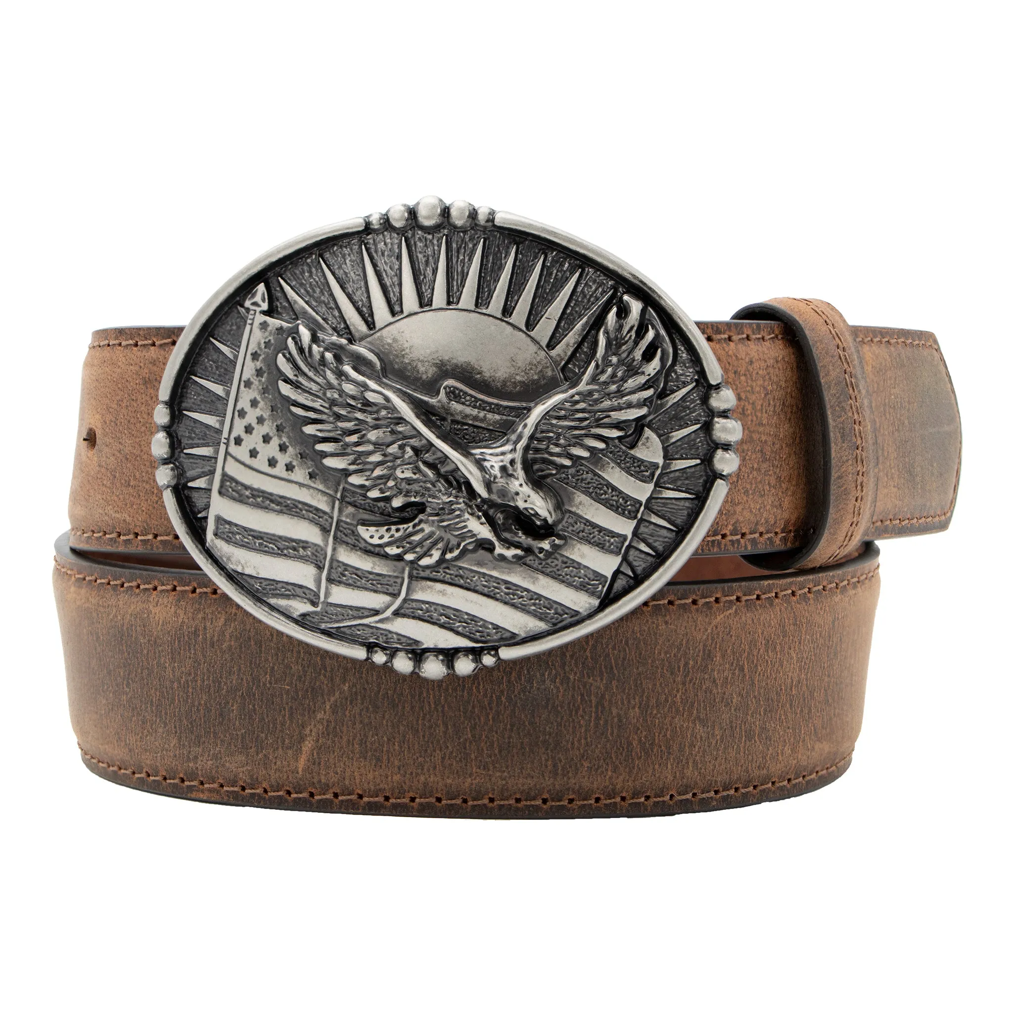 1 1/2" Eagle Plaque Buckle Belt