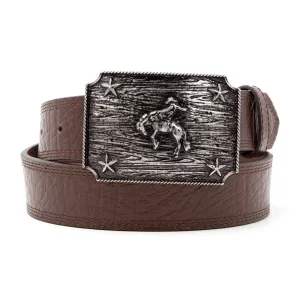 1 1/2" Iconic Bronc Rider Plaque Buckle Belt
