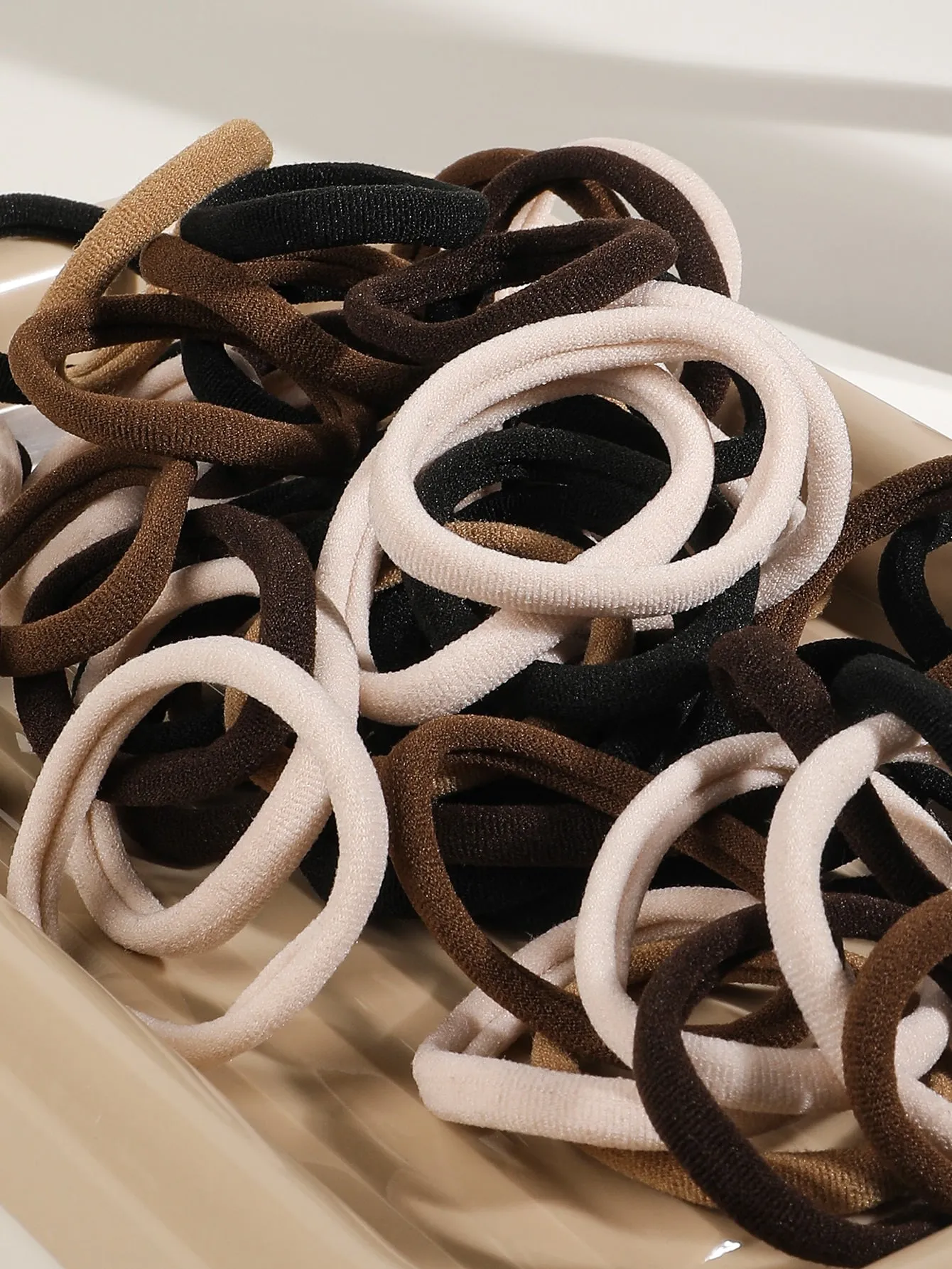 100pcs Solid Hair Tie - Multicolor- FD ⚡