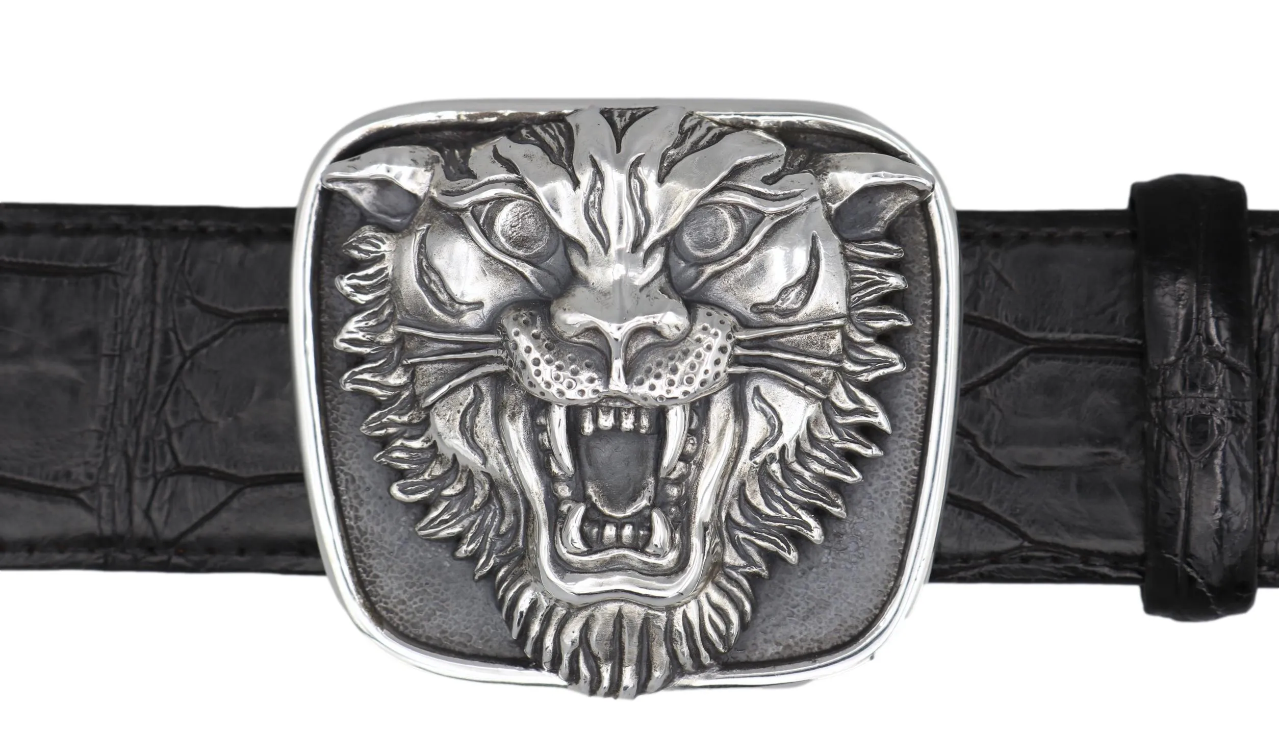 #1384 Medium Tiger Trophy Buckle 1.5"