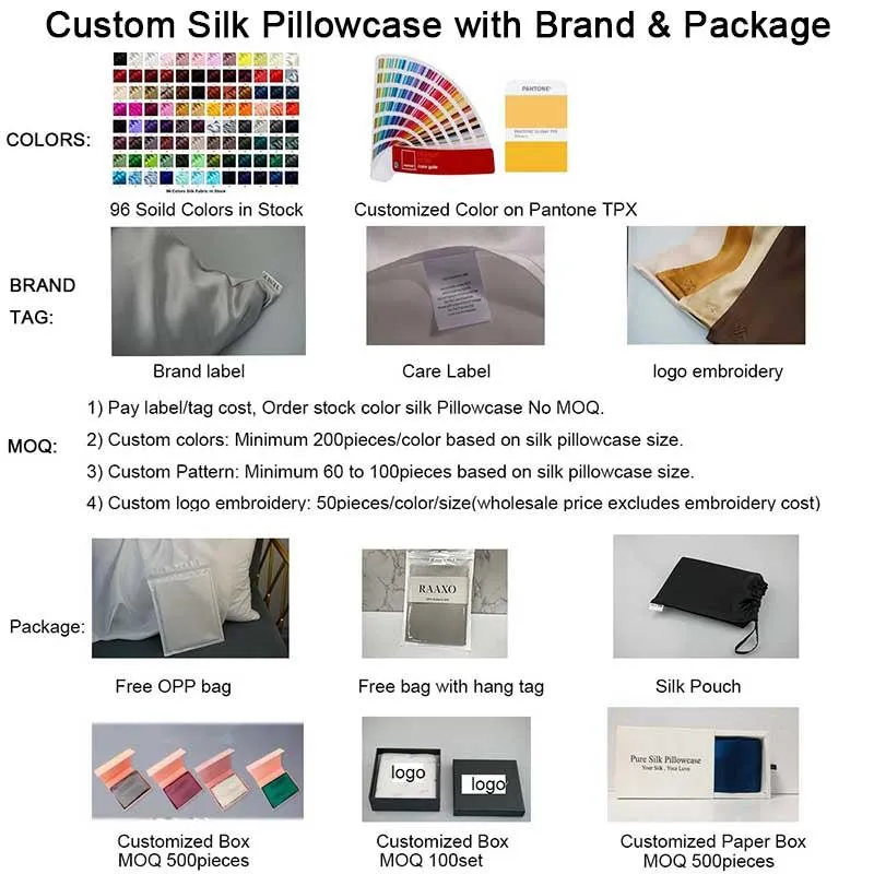 19 Momme Silk Pillowcase - Hidden zip - 50×70cm - custom and wholesale