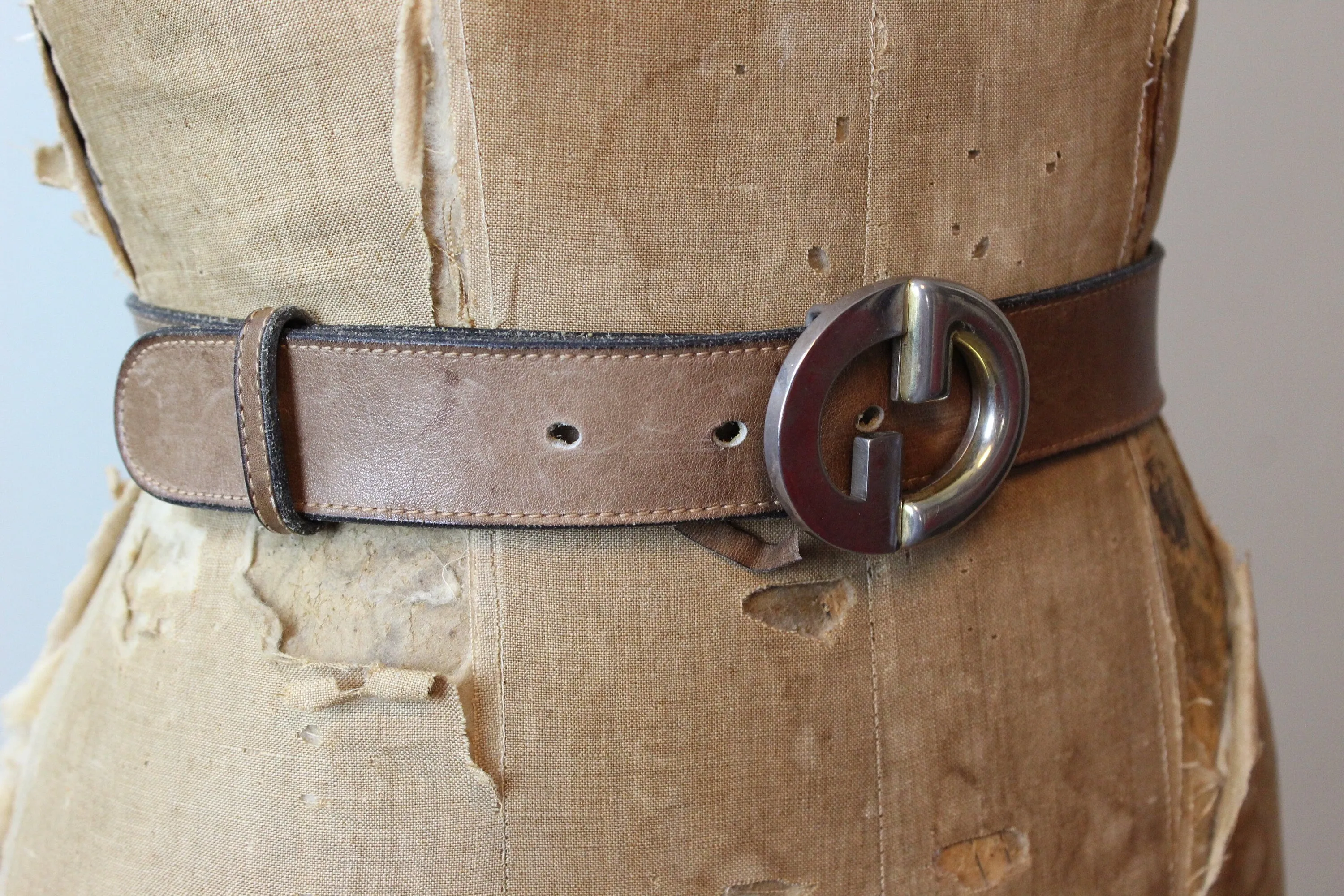1990s GUCCI designer leather belt small medium | new spring summer