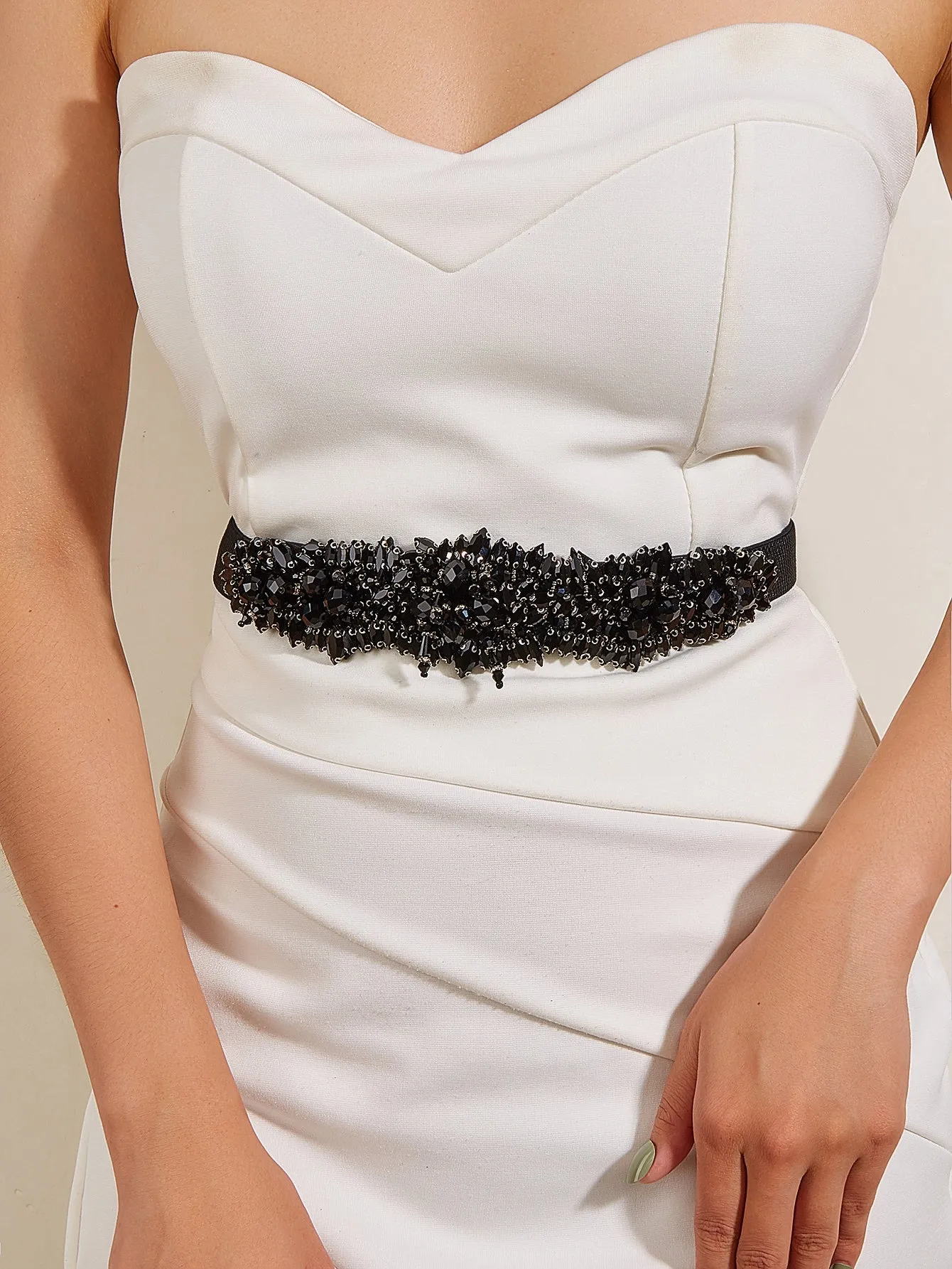 1pc Bead Decor Belt