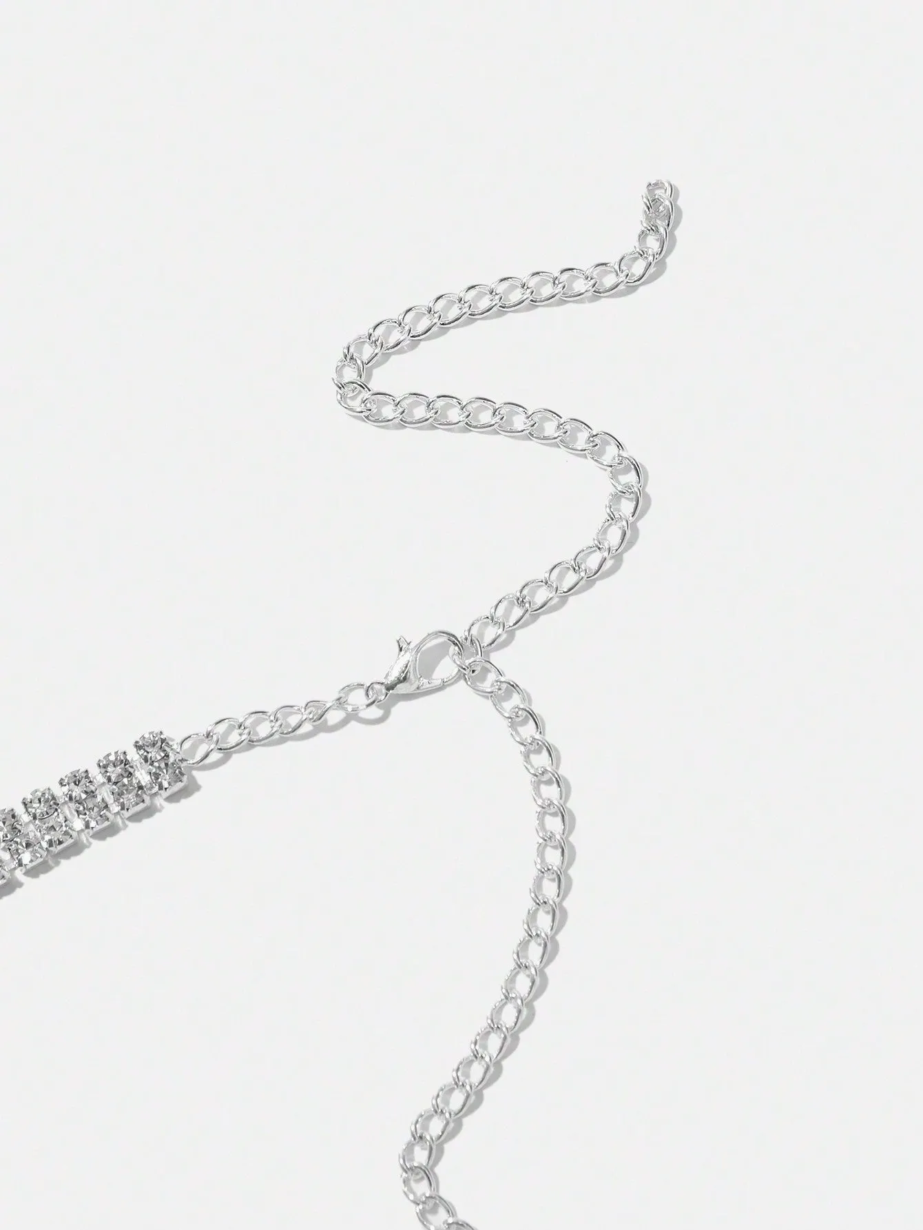 1pc Diamond Inlaid & Tassel & Metallic Multilayer Rhinestone Tassel Head Chain Hair Accessory