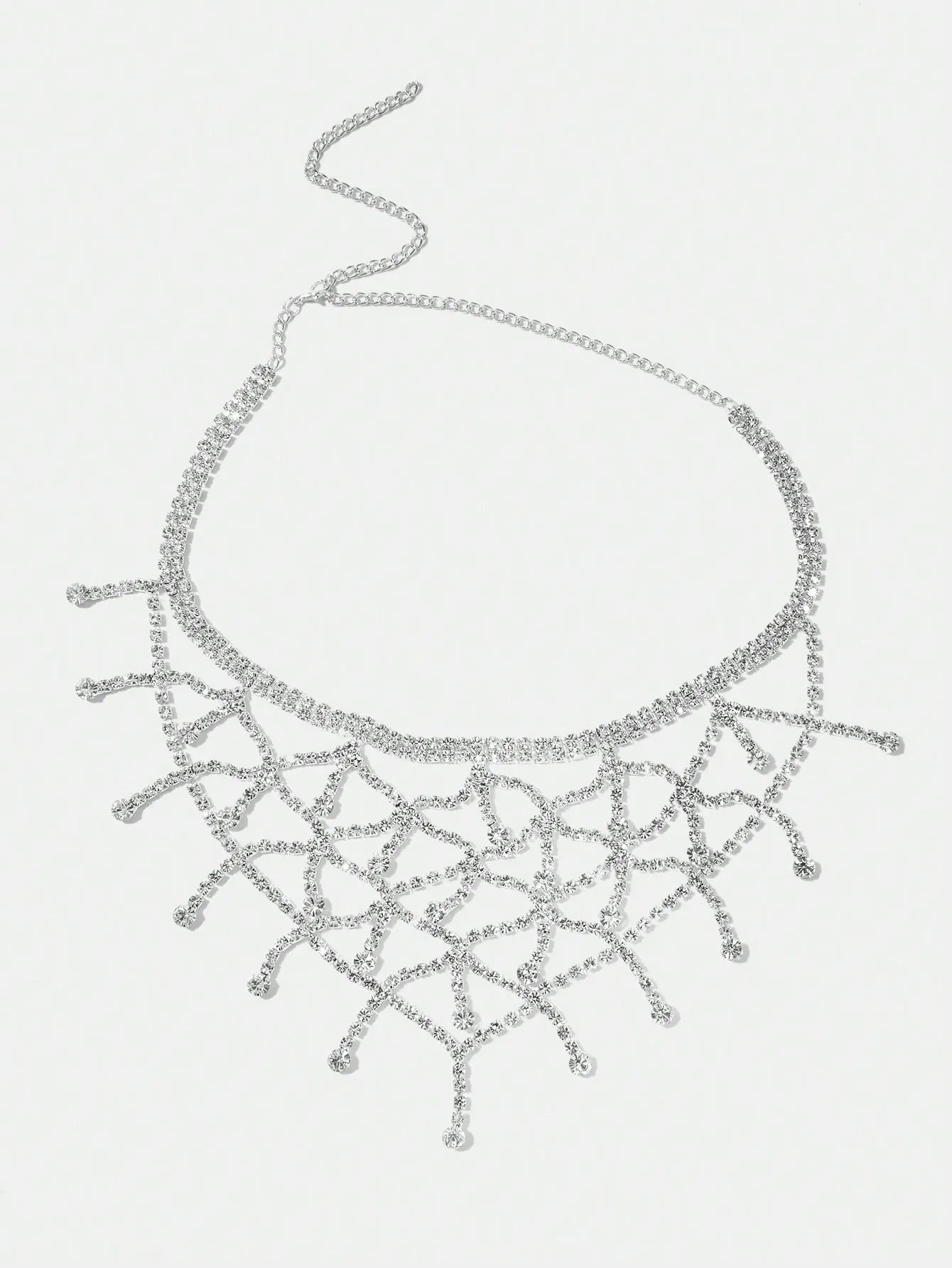 1pc Diamond Inlaid & Tassel & Metallic Multilayer Rhinestone Tassel Head Chain Hair Accessory