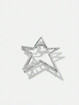 1pc Metallic Star Detail Hair Clip