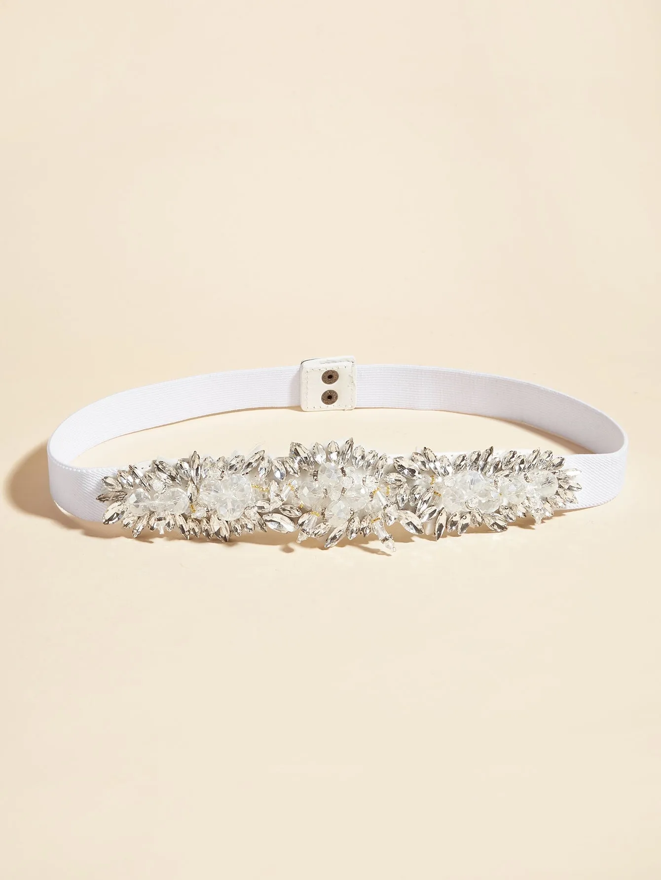1pc Rhinestone Decor Tape Belt