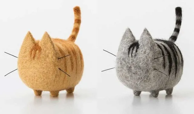 2 pcs Non-finished Accessories Felt Poke DIY No Faceless Dogs Material Package Wool Felt Poked Doll Felt Needles