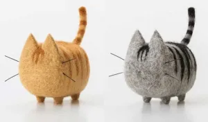 2 pcs Non-finished Accessories Felt Poke DIY No Faceless Dogs Material Package Wool Felt Poked Doll Felt Needles
