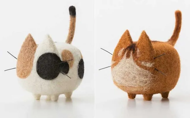 2 pcs Non-finished Accessories Felt Poke DIY No Faceless Dogs Material Package Wool Felt Poked Doll Felt Needles