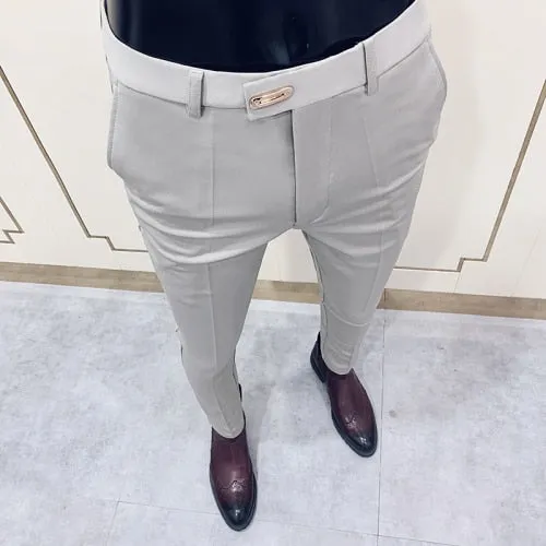 2020 Spring Formal Men's Suit Pants Fashion Casual Slim Business Dress Pants Male Wedding Party Work Trousers Plus Size 28-36