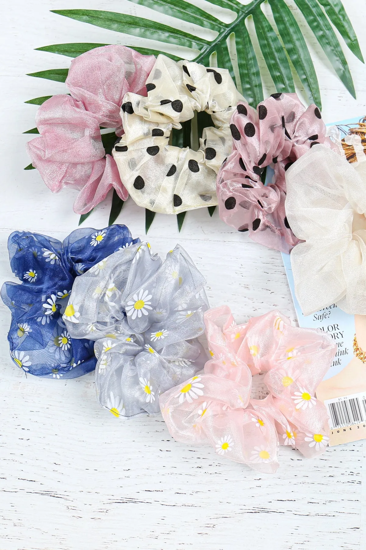 2PCS SET BIG SOFT GAUZE HAIR SCRUNCHY