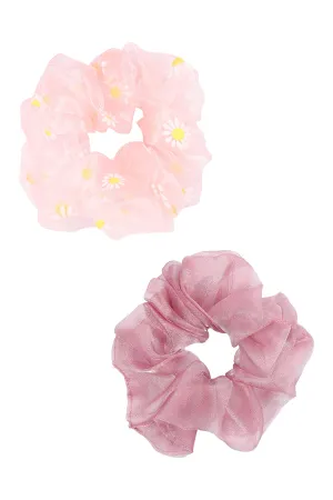 2PCS SET BIG SOFT GAUZE HAIR SCRUNCHY