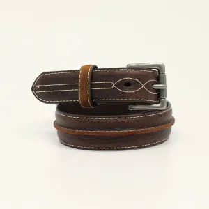 3D Belt Company Toddler Boys' Badger 3D Belt 1 1/4" Center Bump Tab - Brown