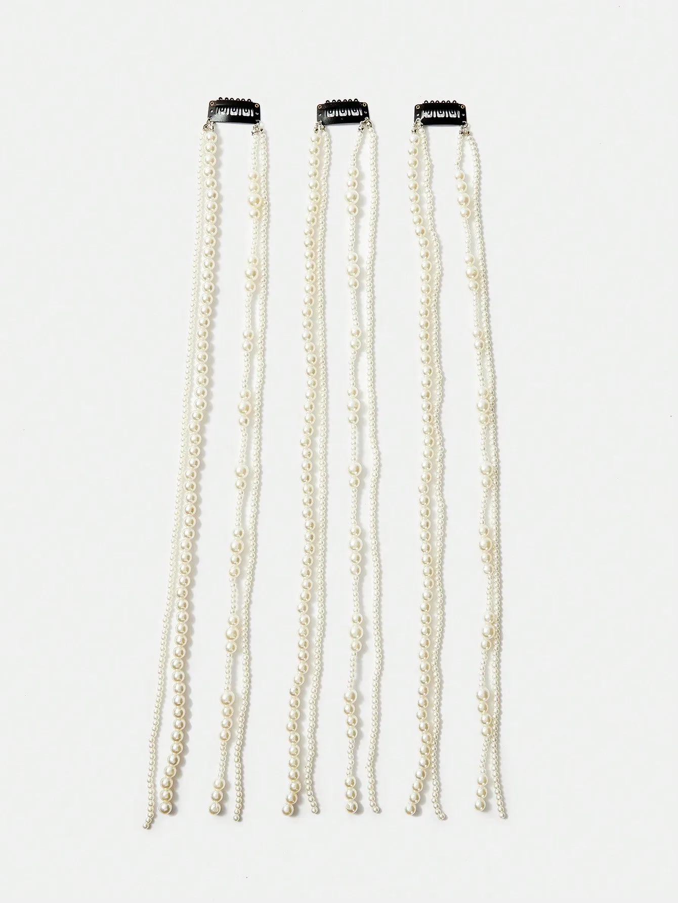 3pcs/Set Metallic Shell Hair Accessories Chain