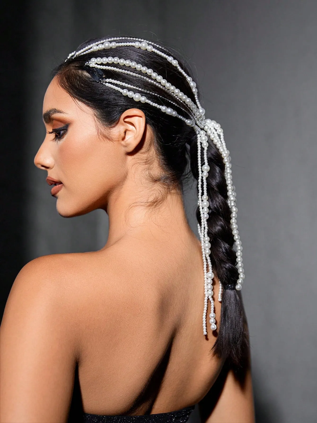 3pcs/Set Metallic Shell Hair Accessories Chain