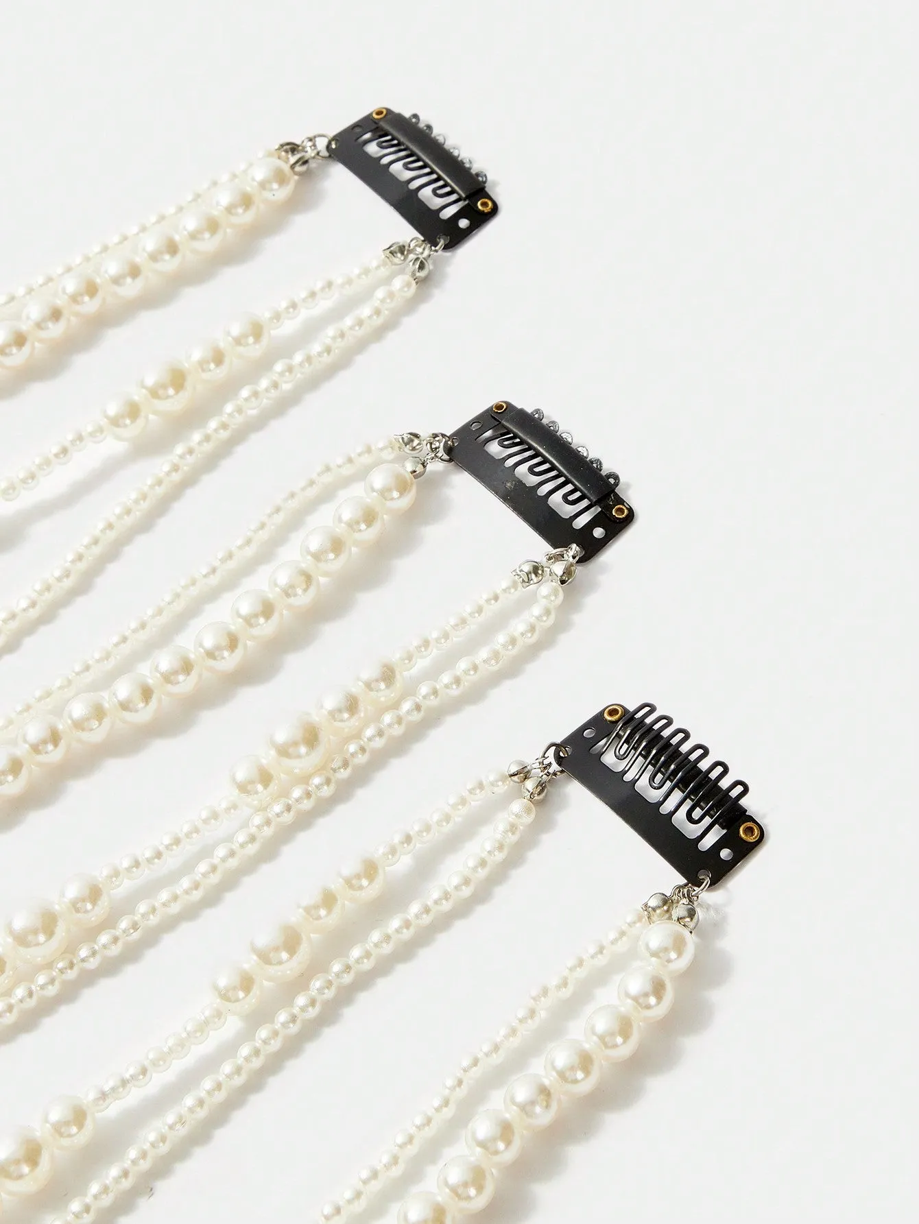 3pcs/Set Metallic Shell Hair Accessories Chain