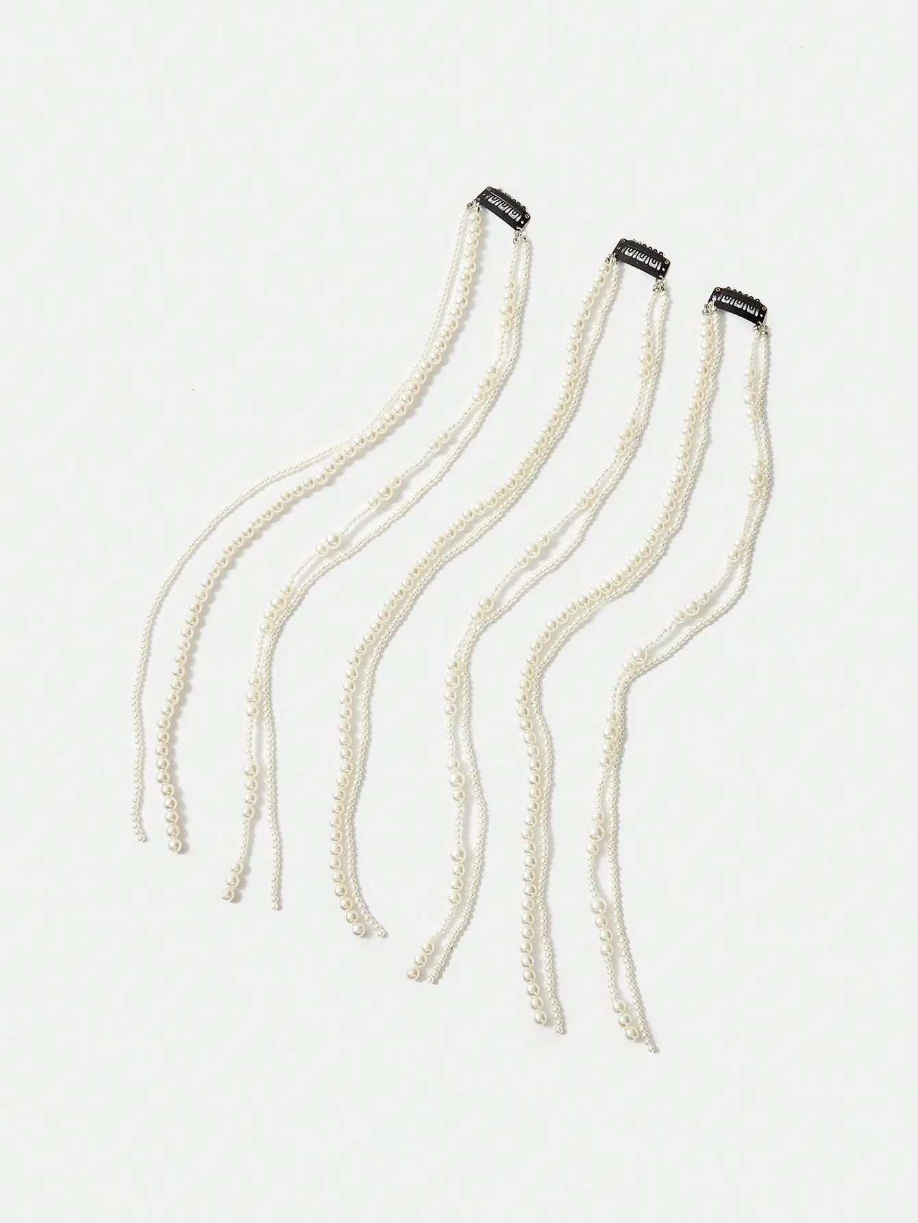 3pcs/Set Metallic Shell Hair Accessories Chain
