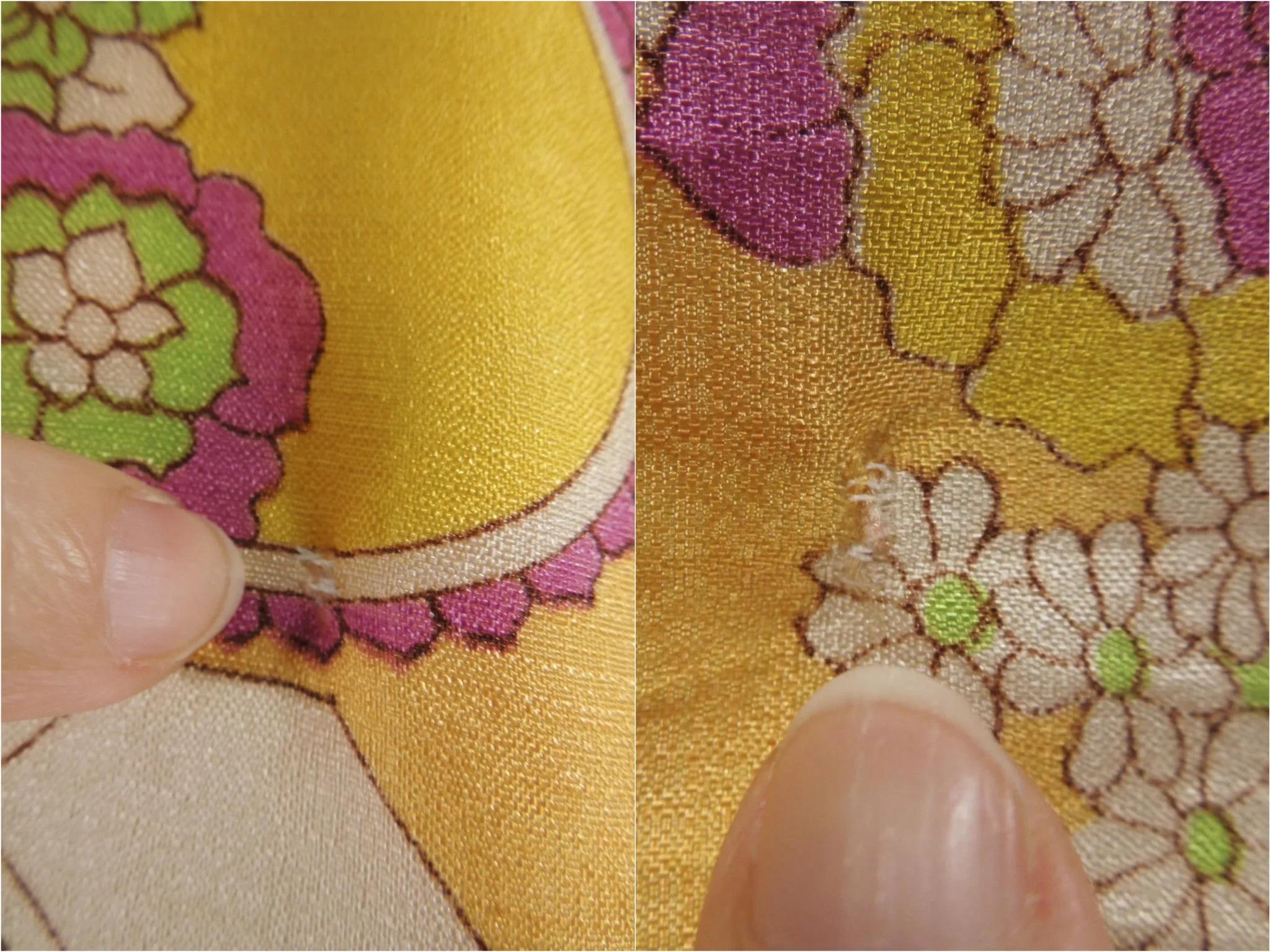 60s Psychedelic Print Caftan Robe