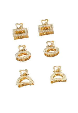 6pcs Metallic Hair Claw