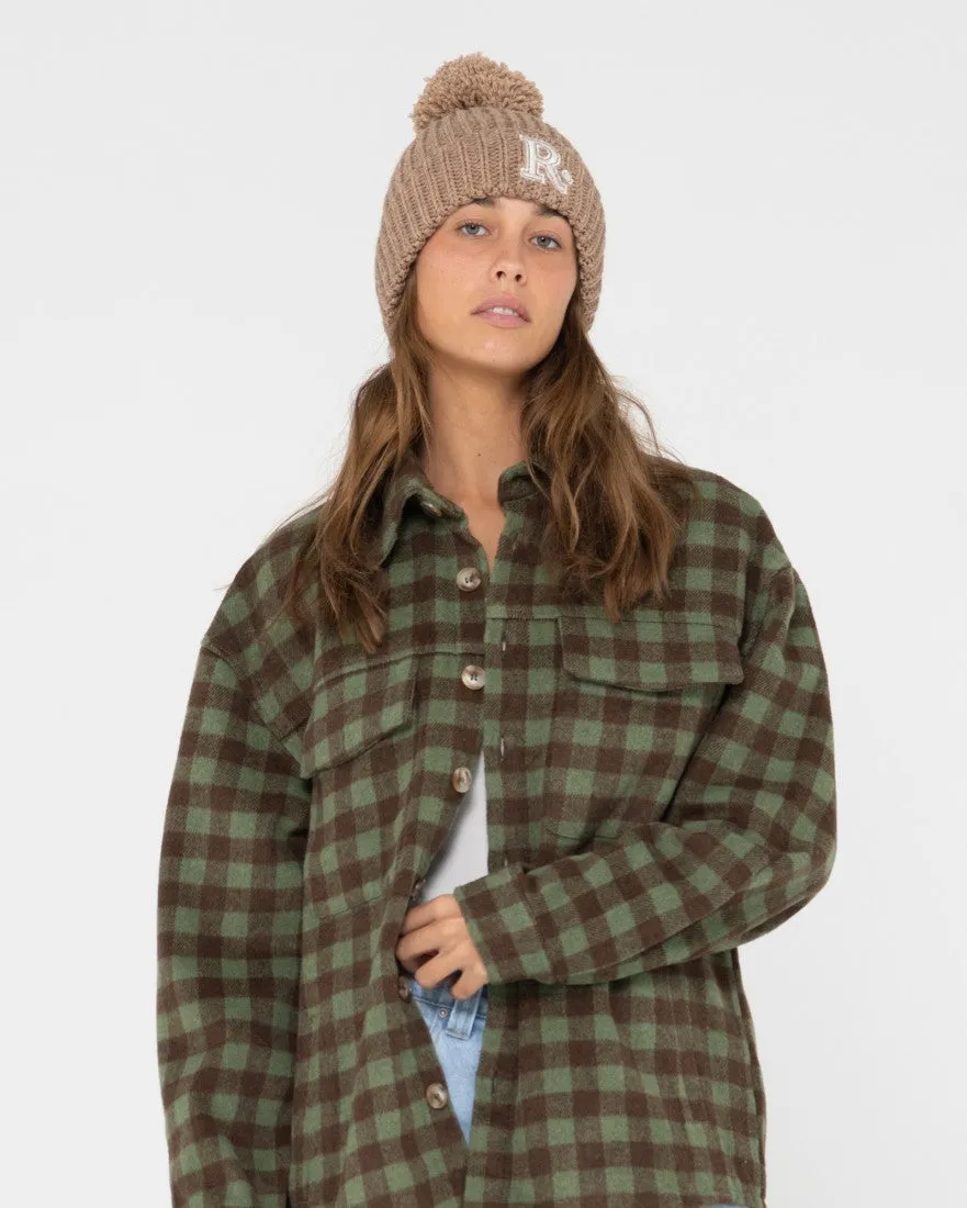 Academy Embroidered Pom Pom Beanie