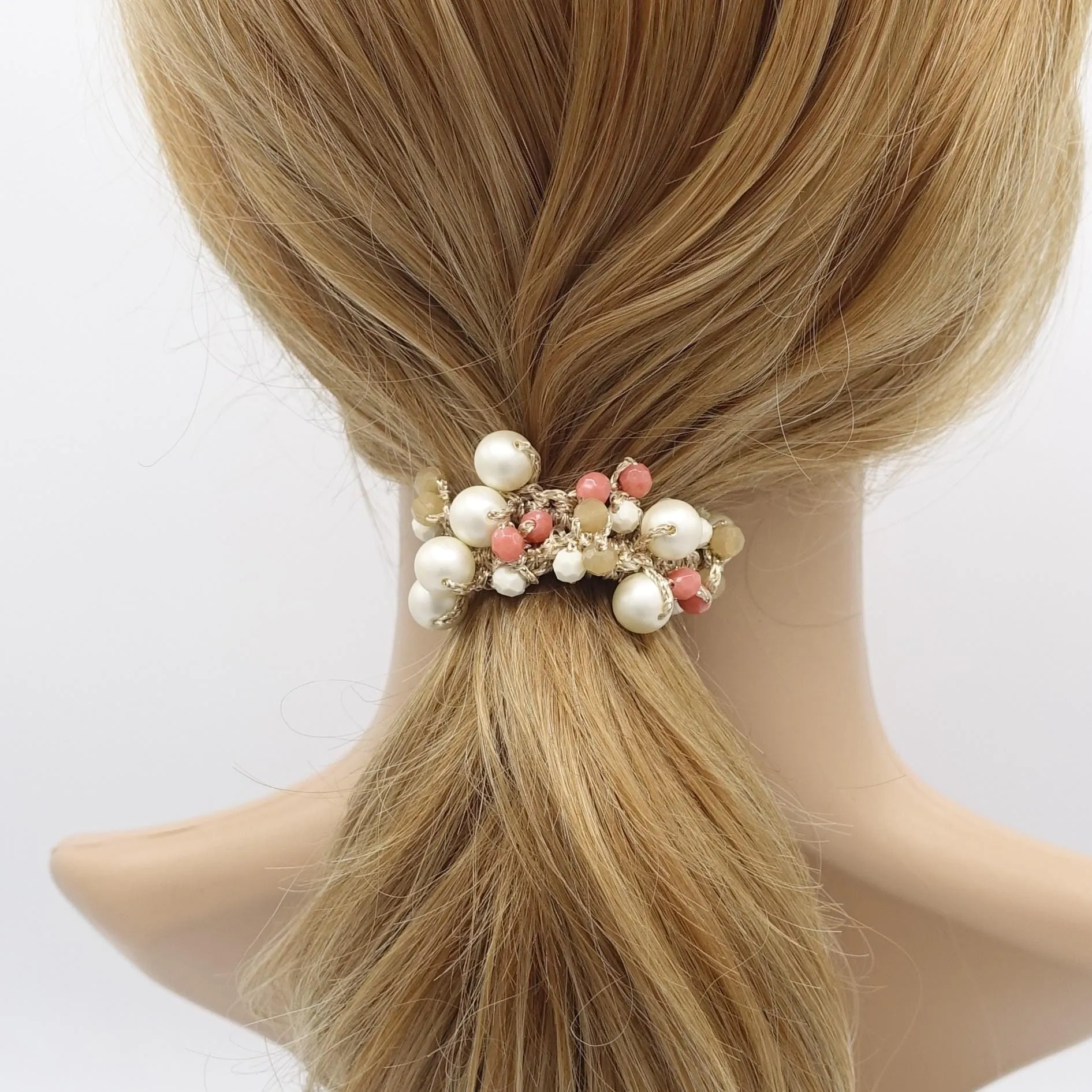acrylic beaded scrunchies, cute scrunchies for women