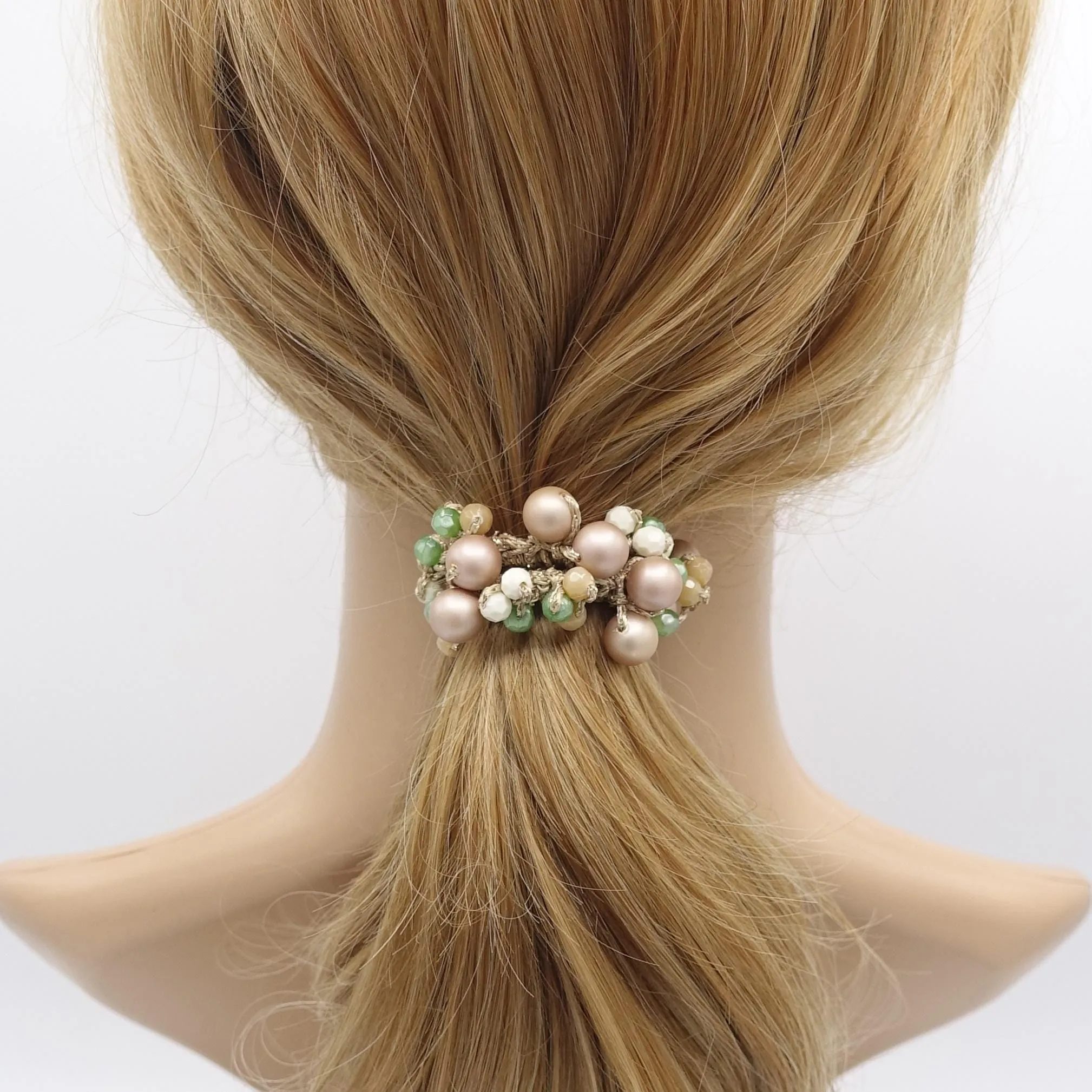 acrylic beaded scrunchies, cute scrunchies for women