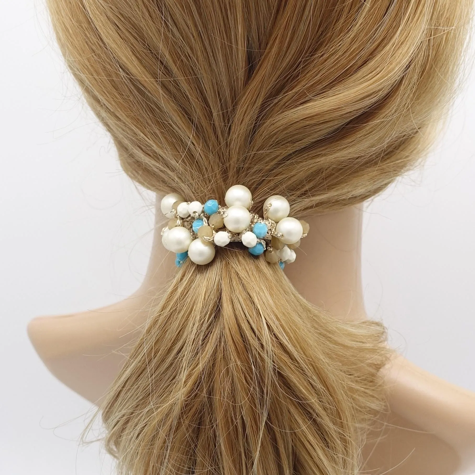 acrylic beaded scrunchies, cute scrunchies for women