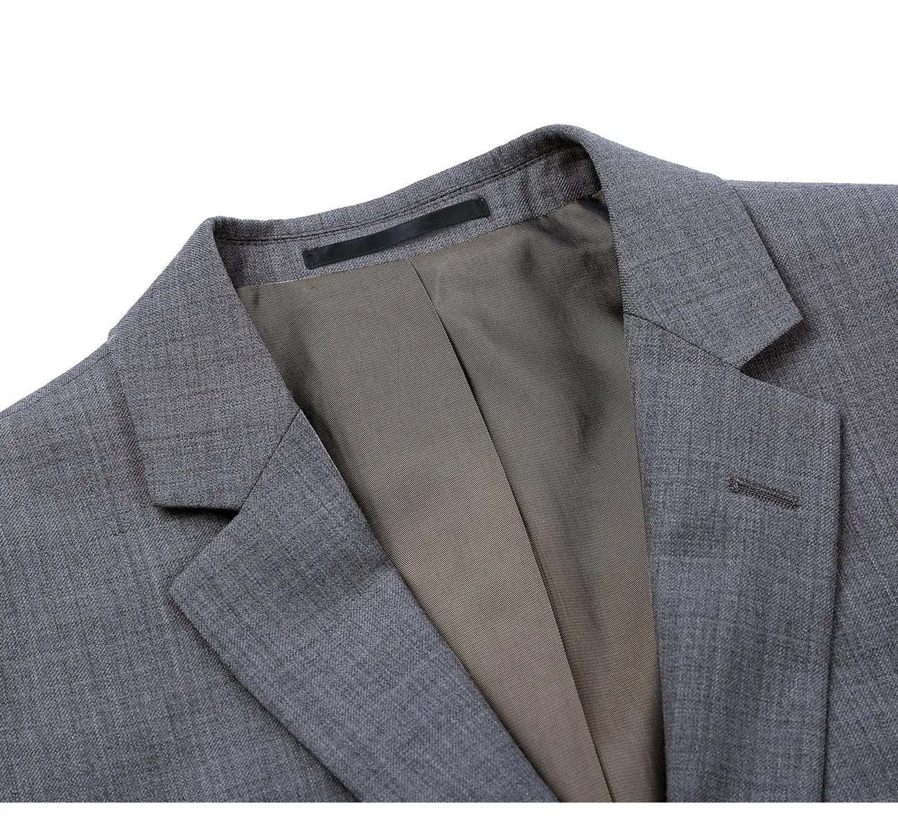 Alessandro Vitello by Renoir Dark Grey 2-Piece Slim Fit Notch Lapel Wool Suit 508-3