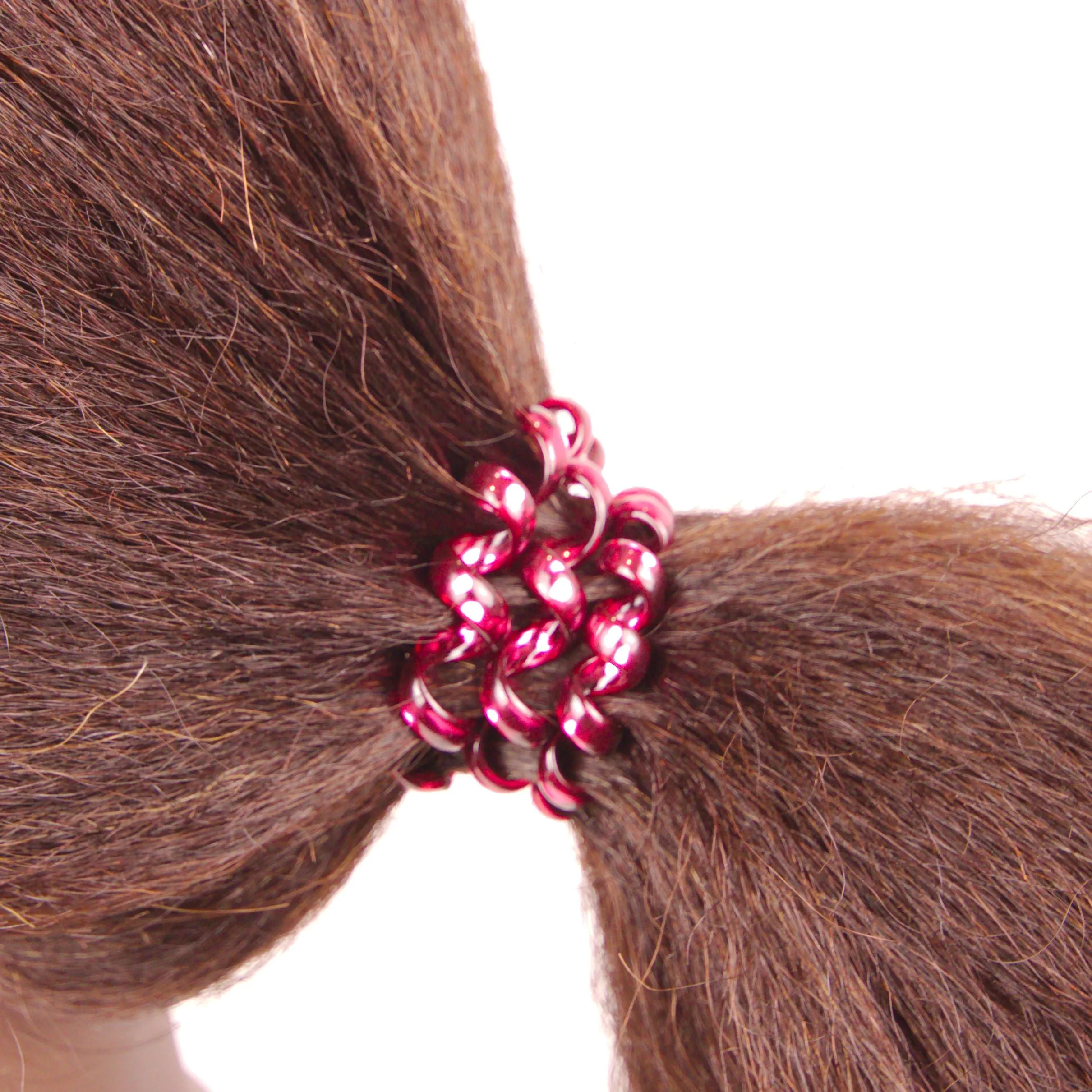 Amelia Beauty Products 8 Medium Smooth Elastic Hair Coils, 2.25in Diameter Spiral Hair Ties, Gentle on Hair, Strong Hold and Minimizes Dents and Creases, Maroon