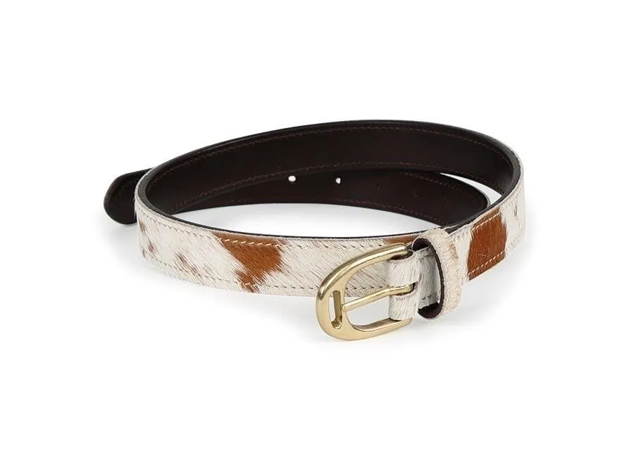 Aubrion 25Mm Cow Hair Skinny Belt