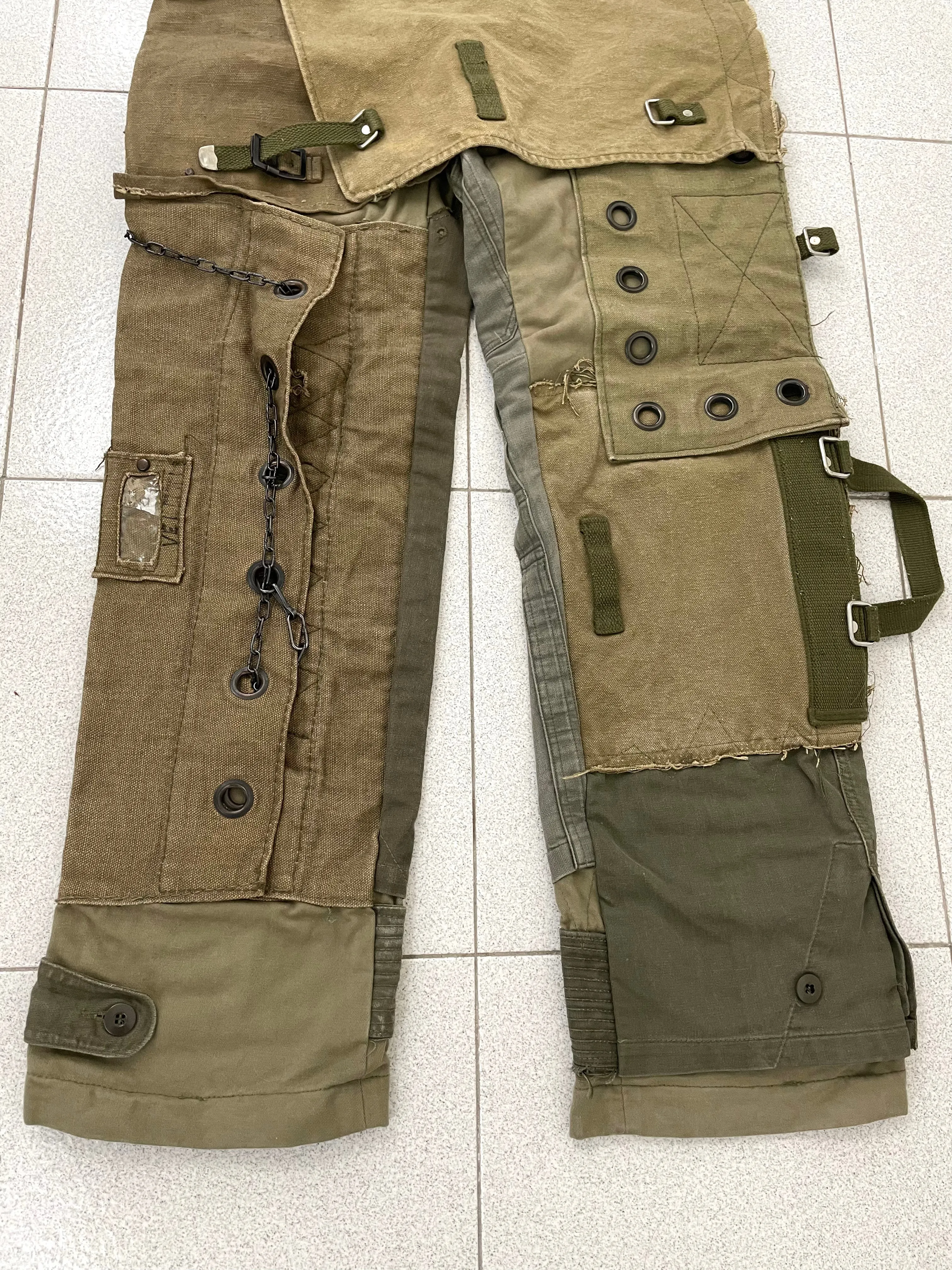 AW2003 Dolce & Gabbana military reconstructed pants