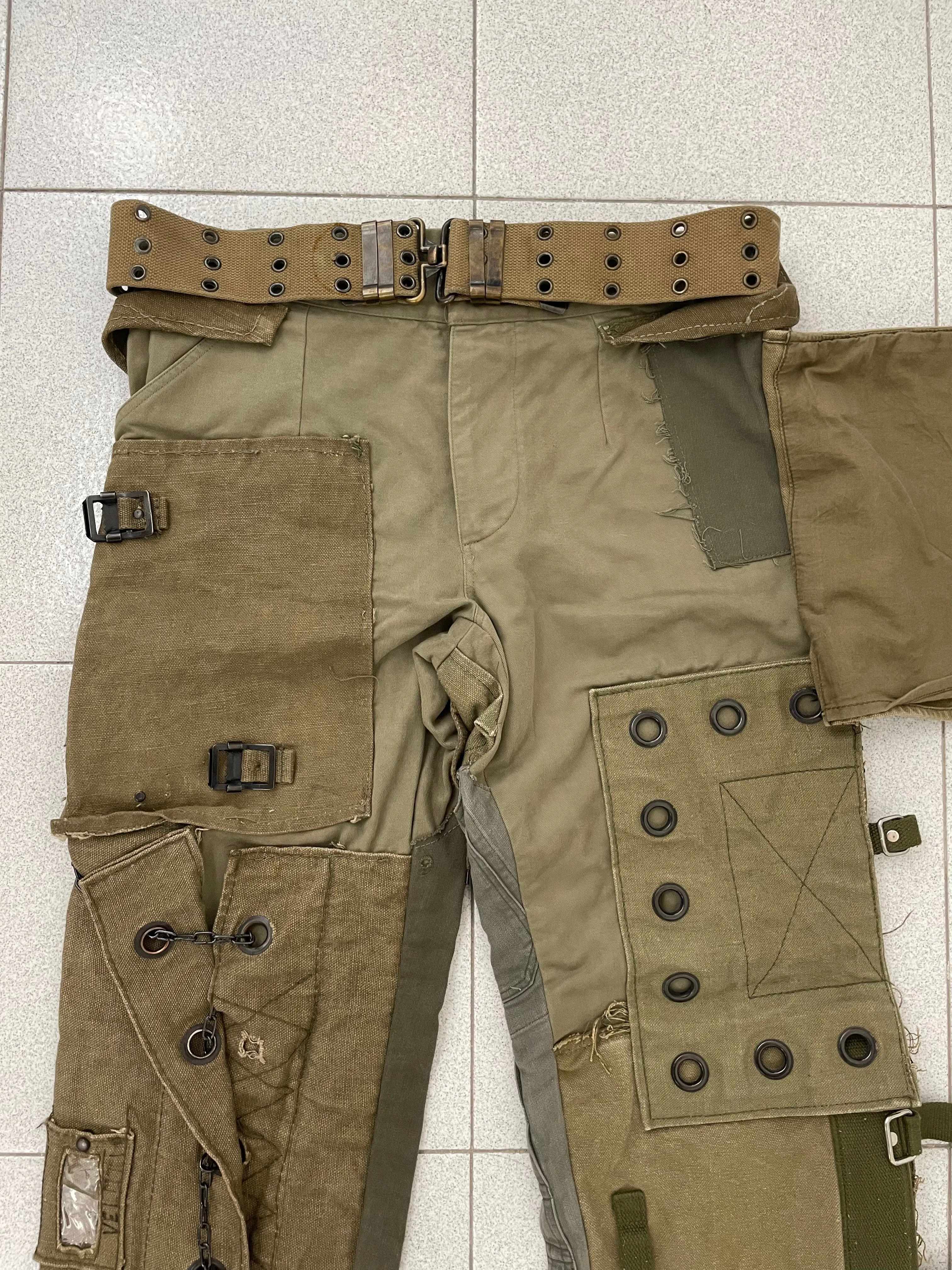 AW2003 Dolce & Gabbana military reconstructed pants