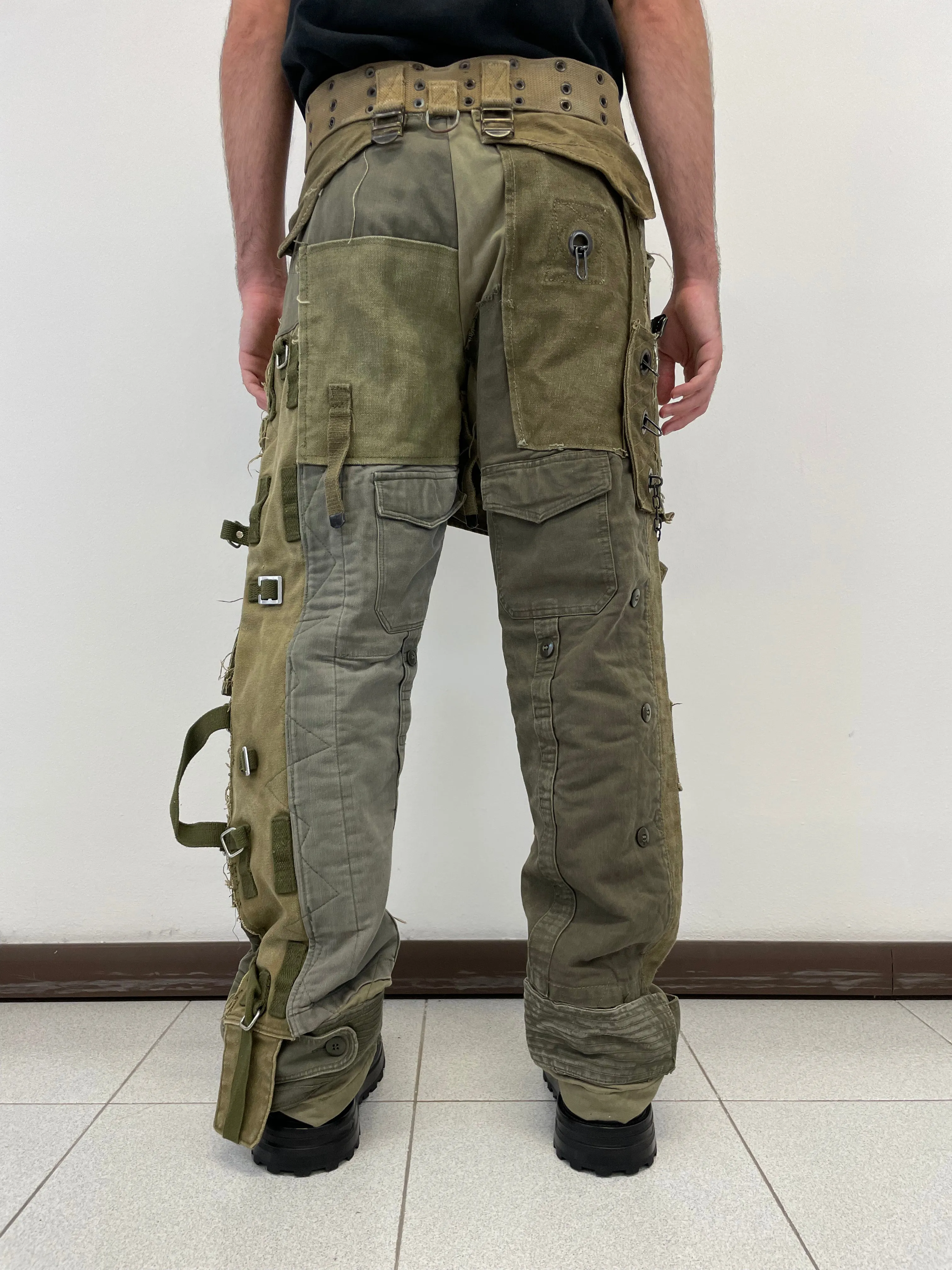 AW2003 Dolce & Gabbana military reconstructed pants
