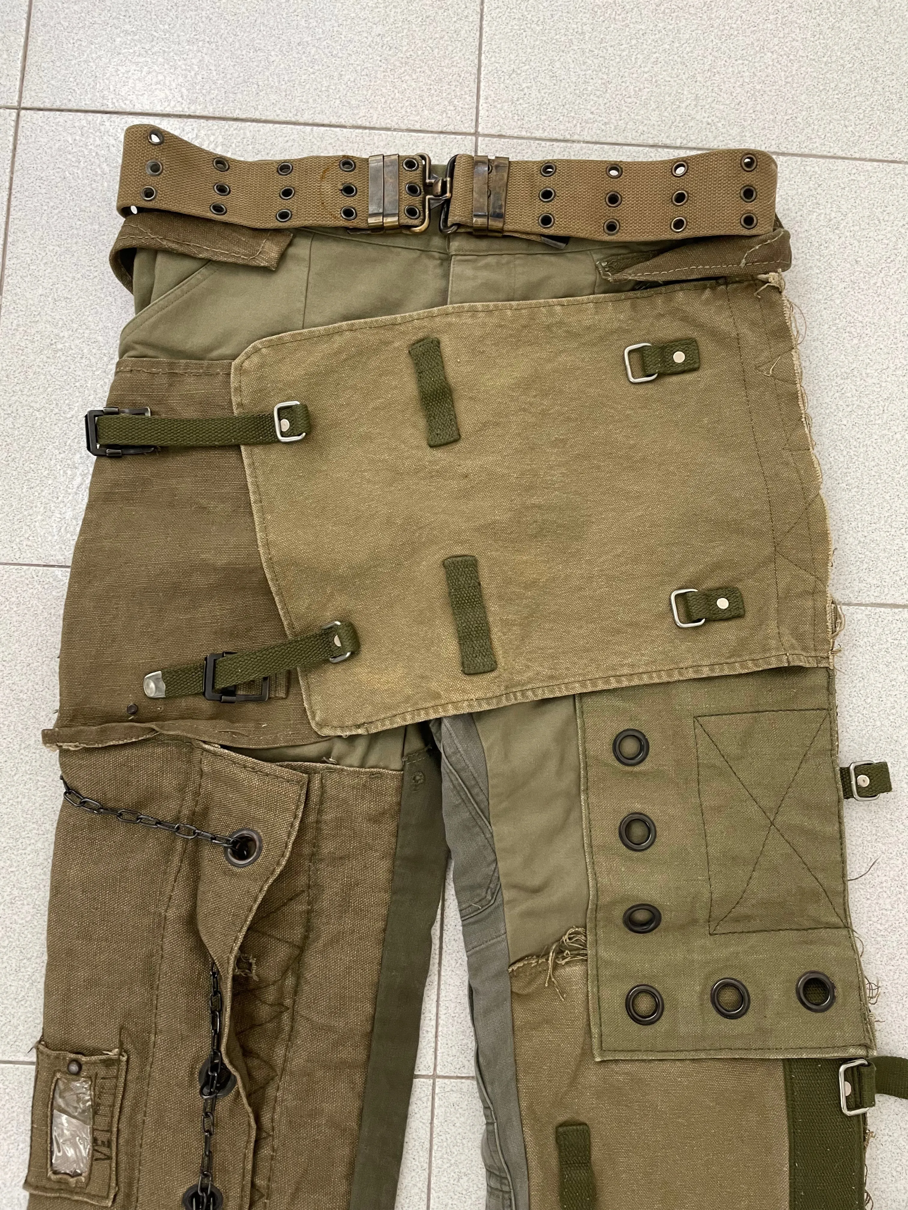 AW2003 Dolce & Gabbana military reconstructed pants