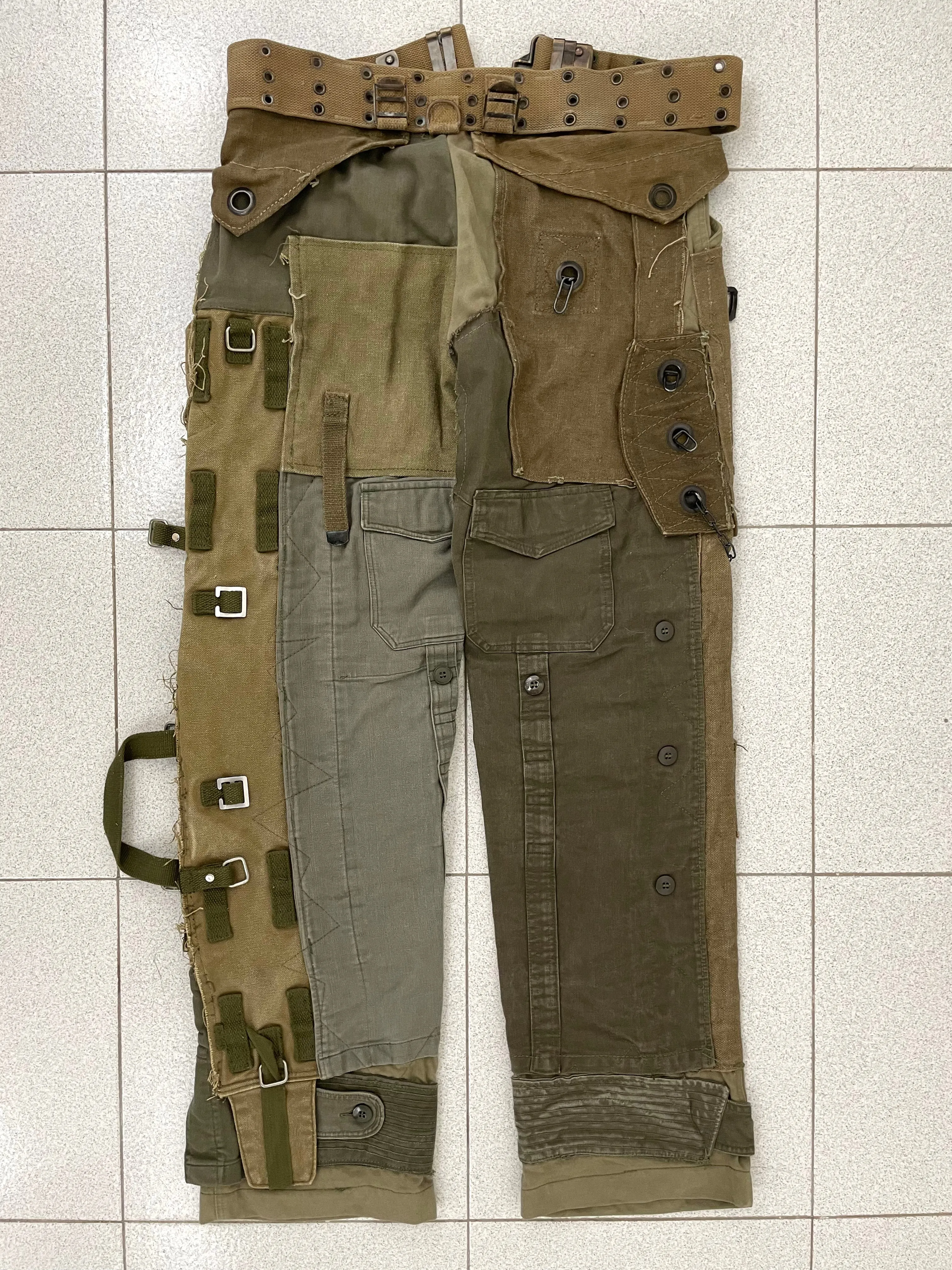 AW2003 Dolce & Gabbana military reconstructed pants