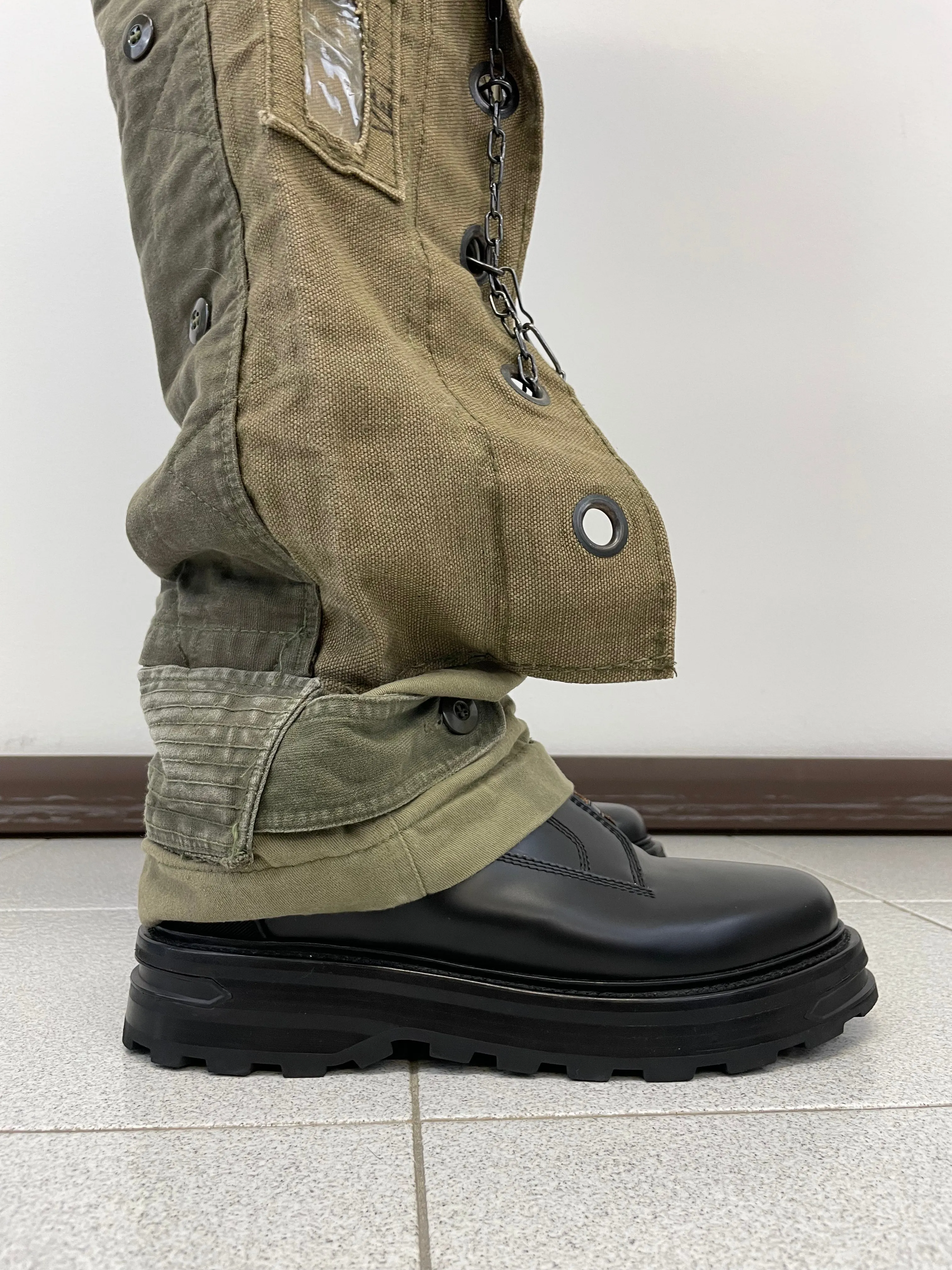 AW2003 Dolce & Gabbana military reconstructed pants