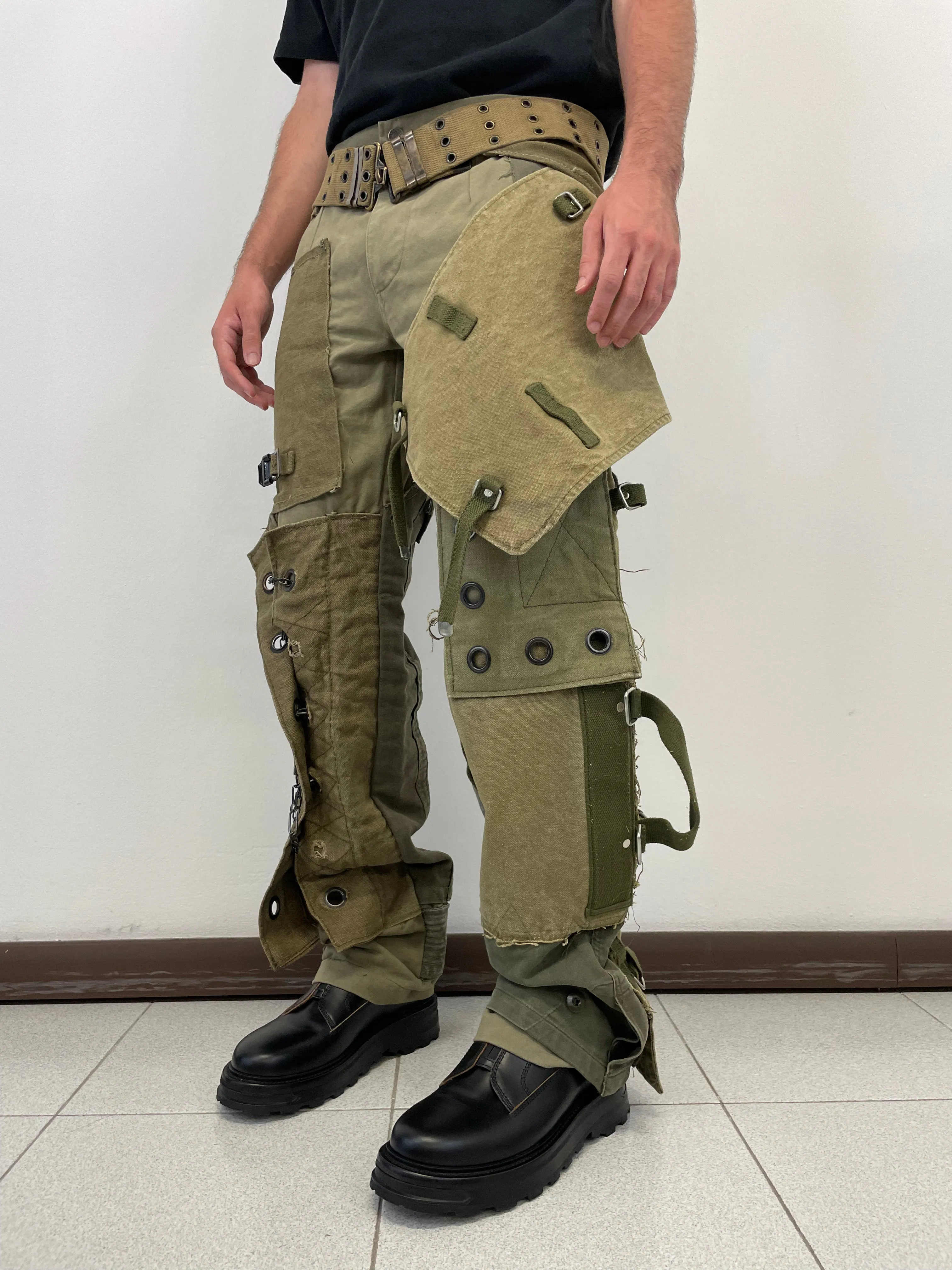 AW2003 Dolce & Gabbana military reconstructed pants