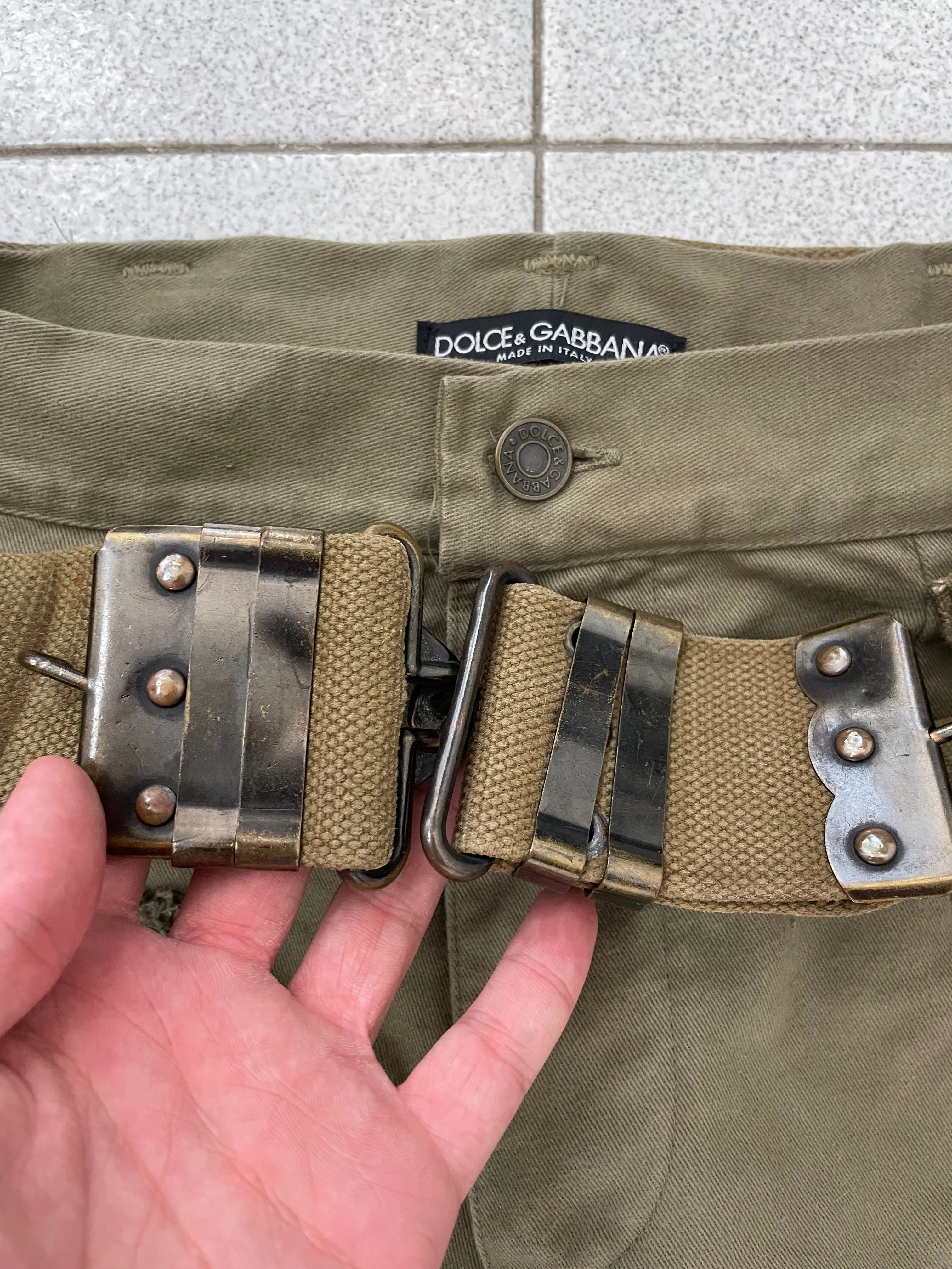AW2003 Dolce & Gabbana military reconstructed pants