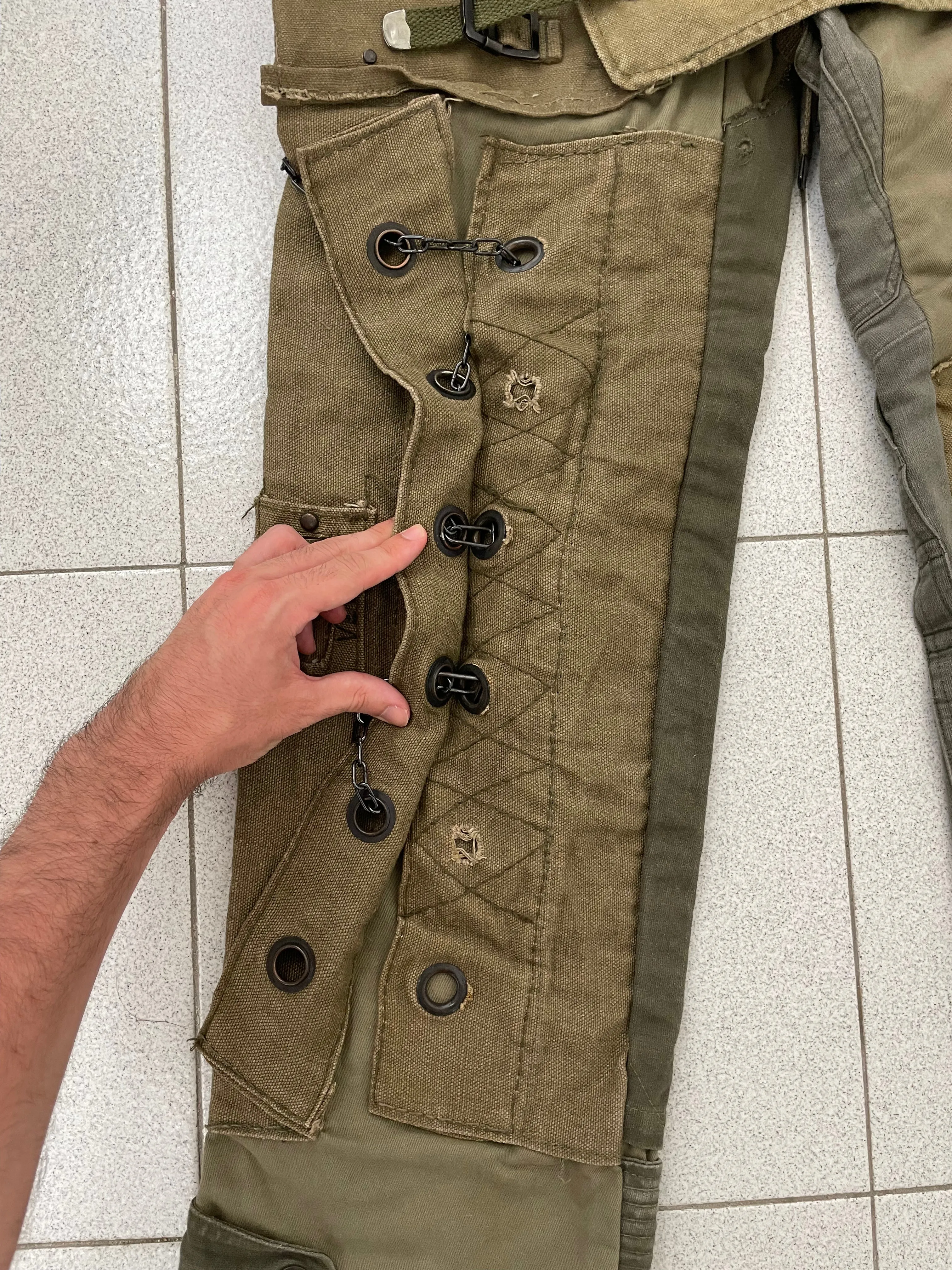 AW2003 Dolce & Gabbana military reconstructed pants