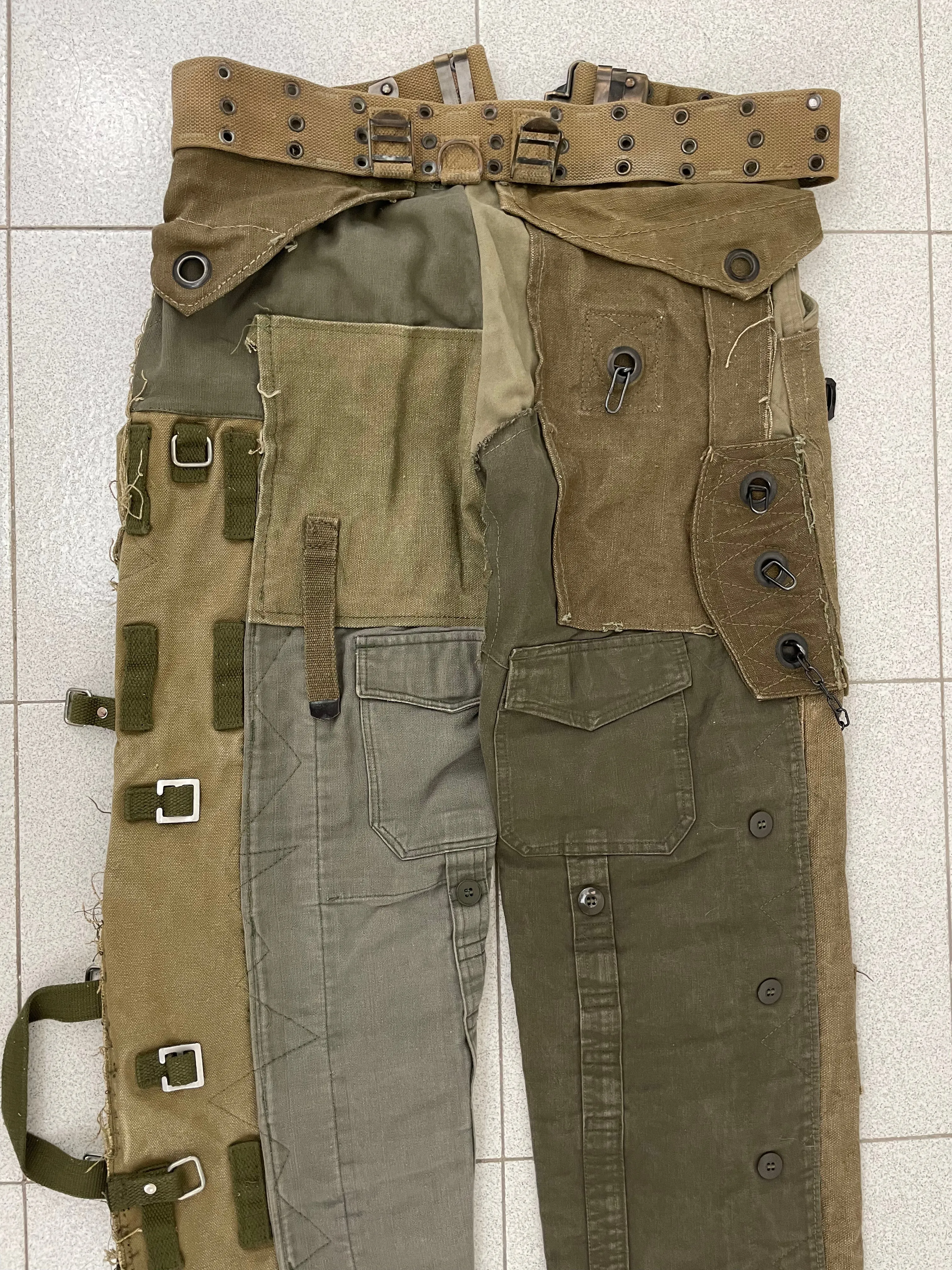 AW2003 Dolce & Gabbana military reconstructed pants