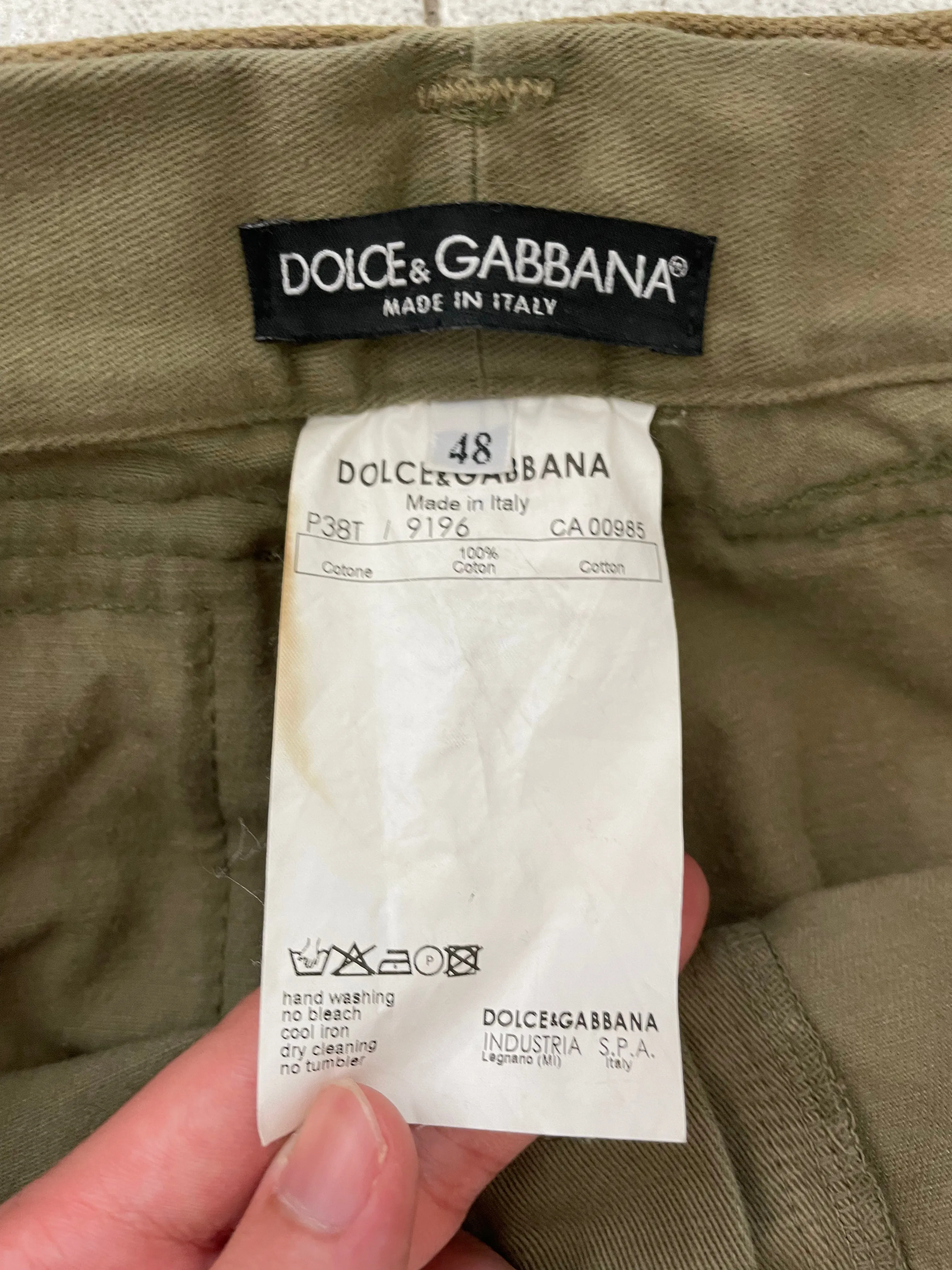 AW2003 Dolce & Gabbana military reconstructed pants