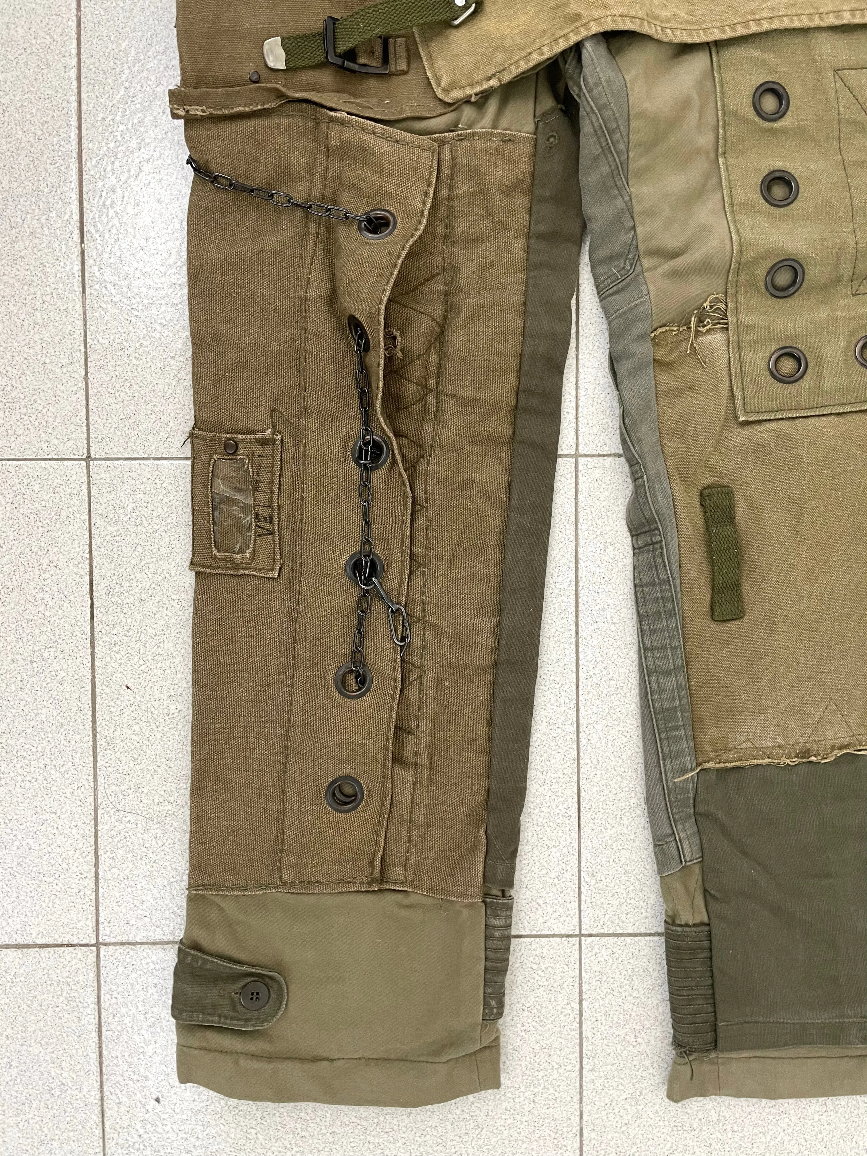 AW2003 Dolce & Gabbana military reconstructed pants