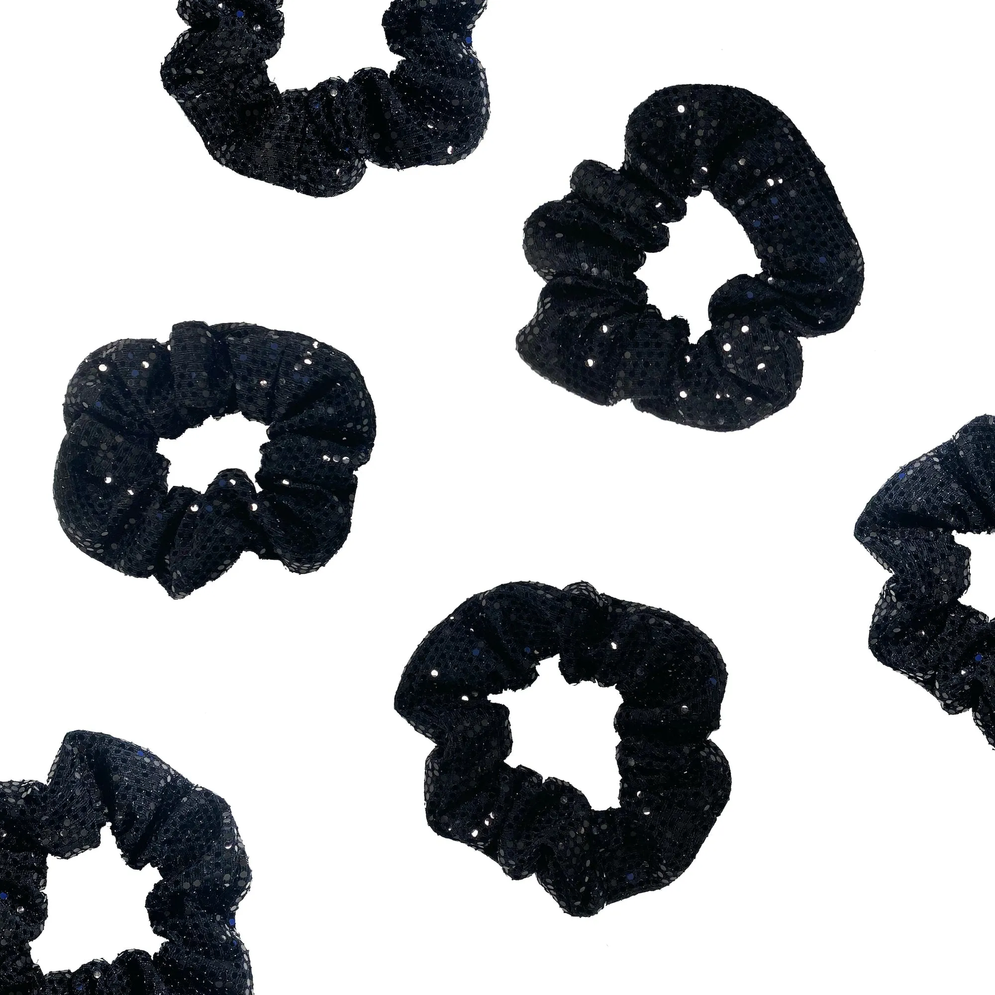BLACK DOTTED SCRUNCHIE BRACELET
