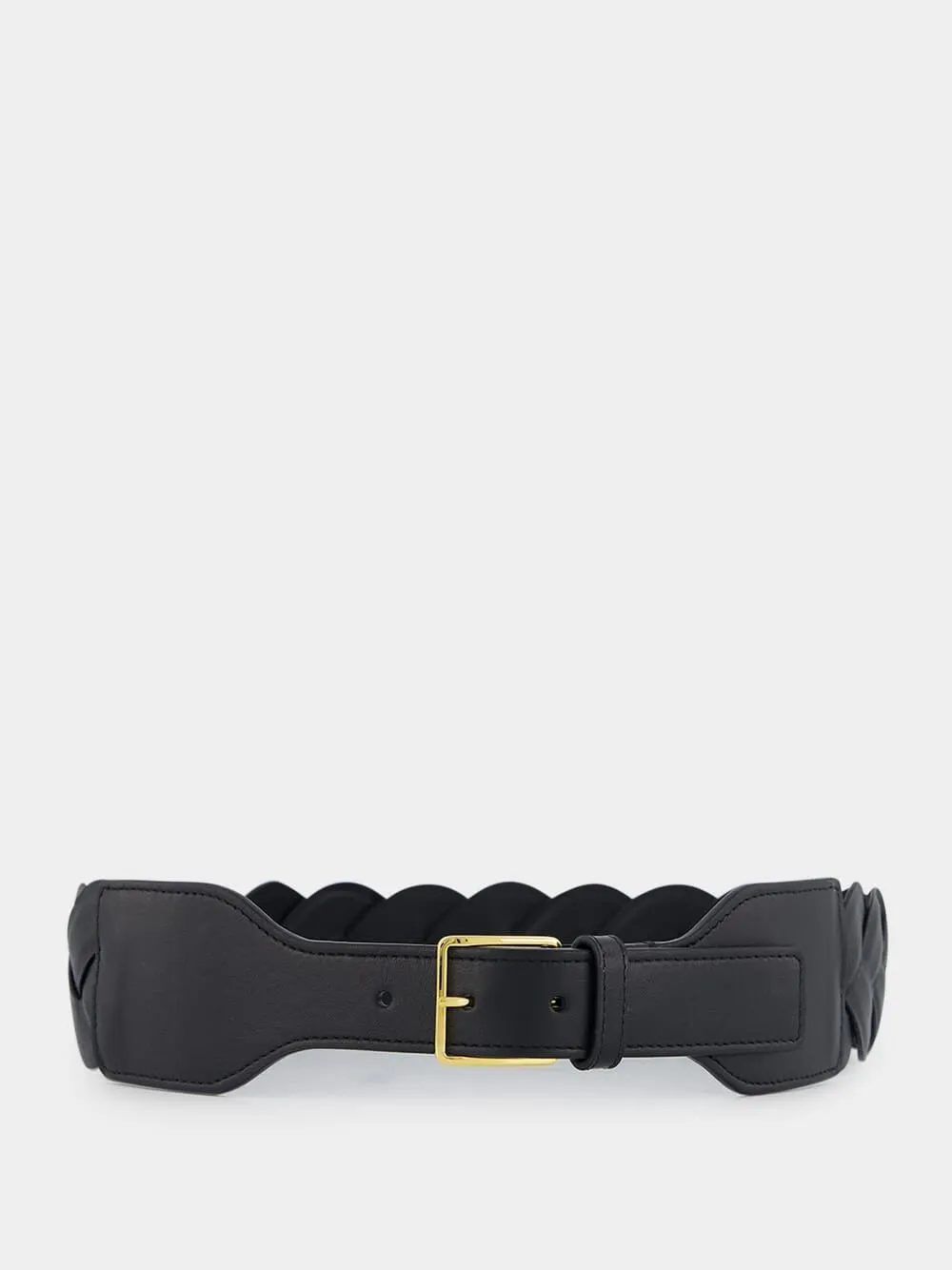 Black Skinny Braid Belt
