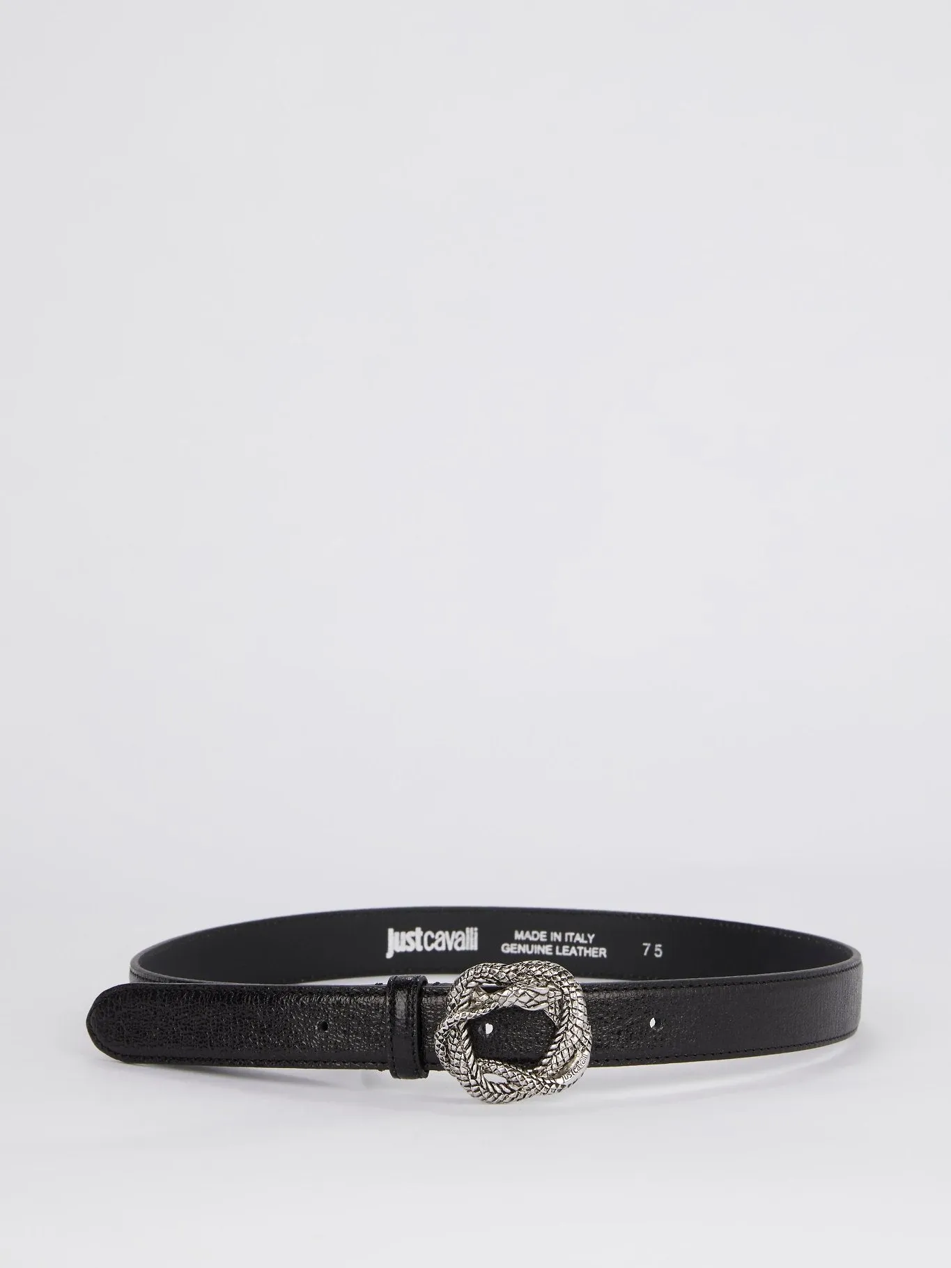 Black Snake Buckle Leather Belt