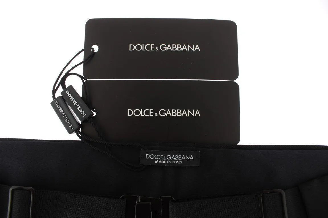Black Wide Belt Silk Cummerbund