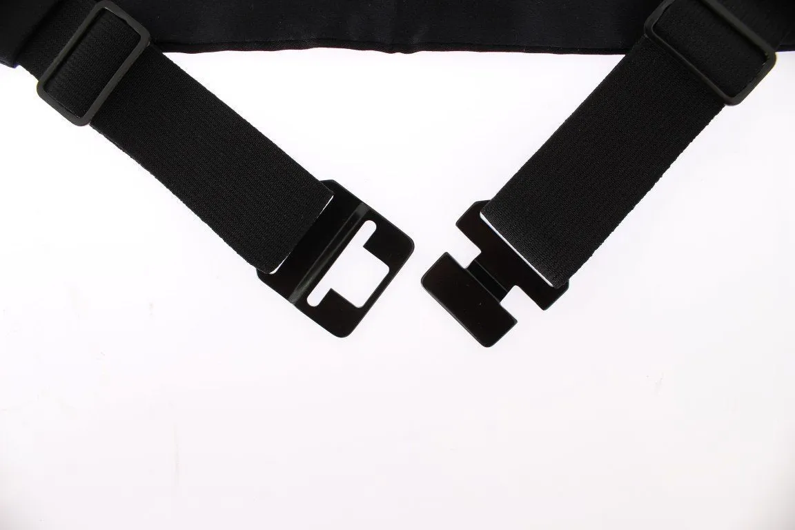 Black Wide Belt Silk Cummerbund