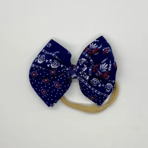 Blue Bandana Bow