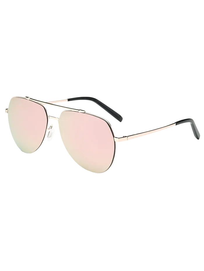 Blue Pink Lightweight Mirrored Pilot Sunglasses